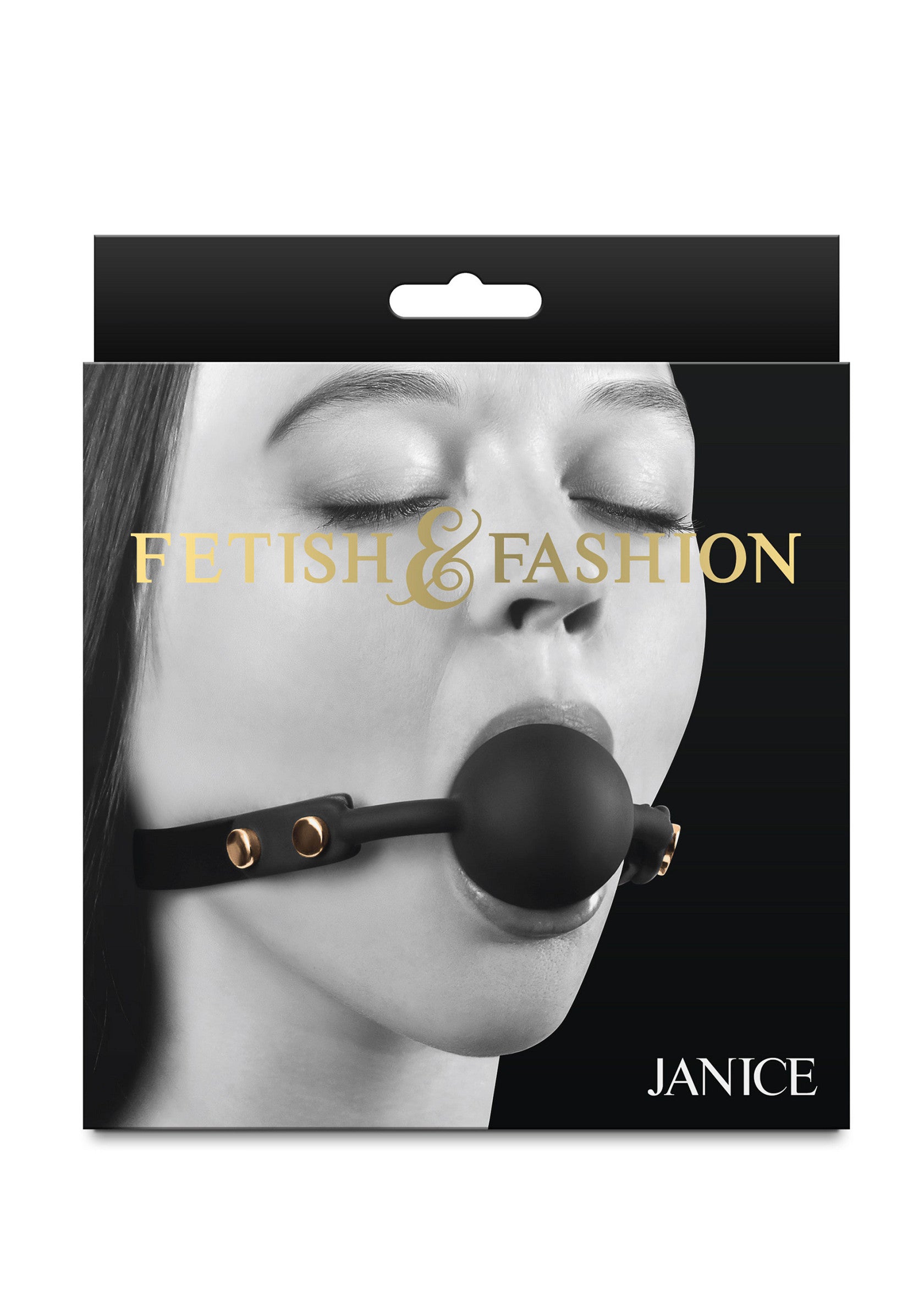 Bâillon boule noir Janice de Fetish & Fashion pour le jeu de rôle et le plaisir. Accessoire fétiche de qualité.; Janice balgag van Fetish & Fashion voor rollenspel en plezier. Kwaliteit fetish accessoire.; Janice ball gag by Fetish & Fashion for role play & pleasure. Quality fetish accessory.