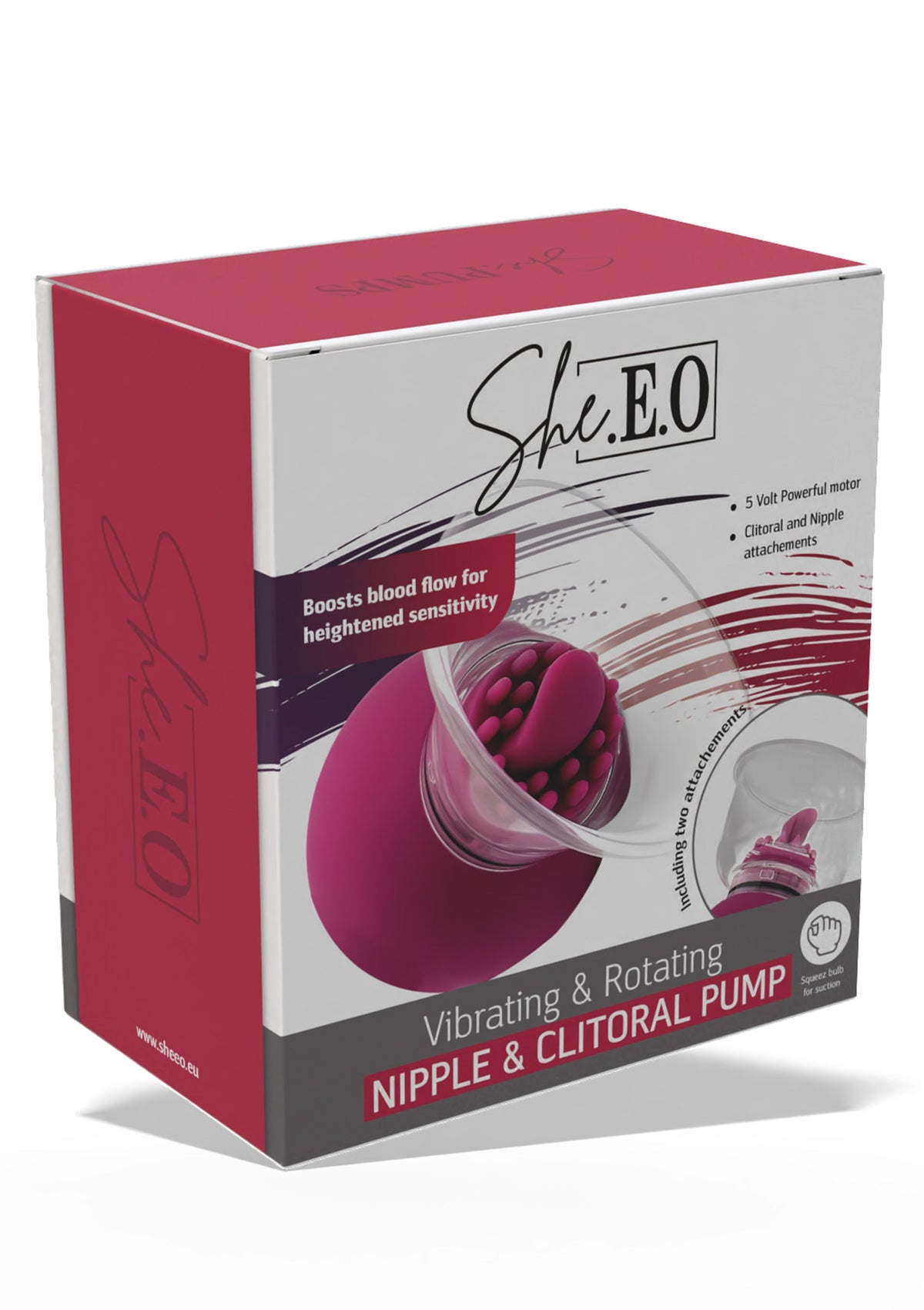 She.E.O. Vibrating & Rotating Nipple & Clitoral Pump