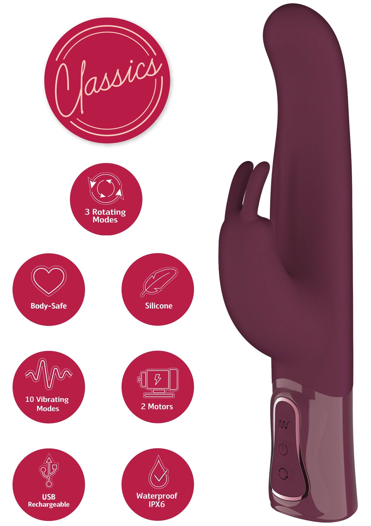 She.E.O Rotating & Vibrating Thick Rabbit Vibrator