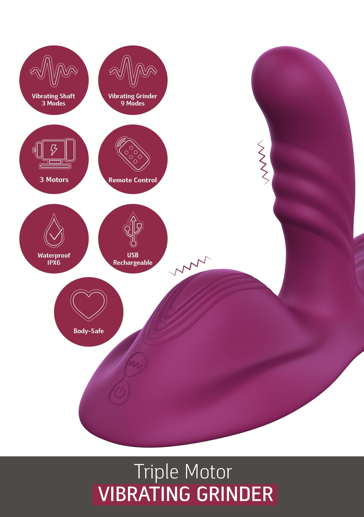 She.E.O Triple Motor Vibrating Grinder