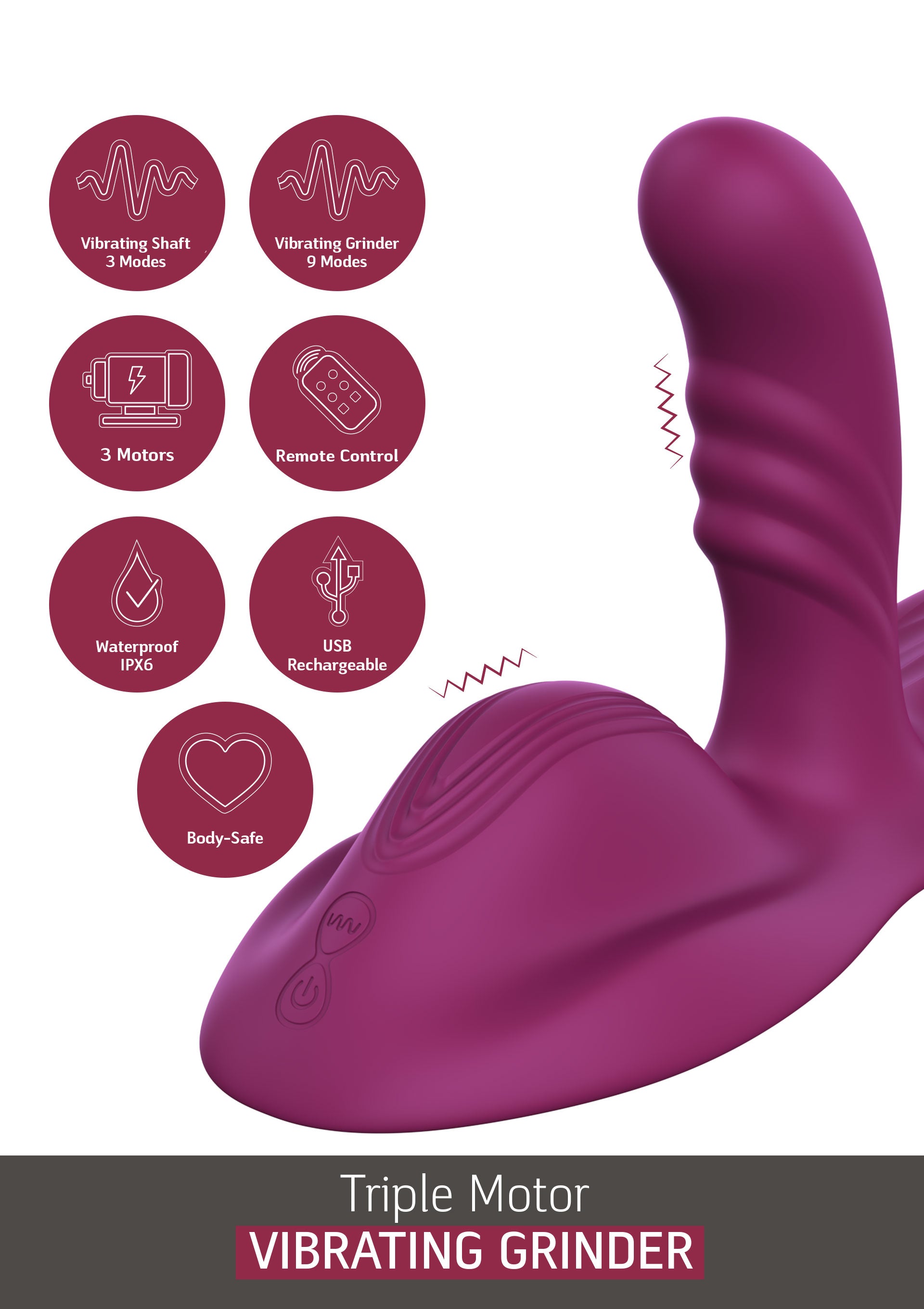 She.E.O Triple Motor Vibrating Grinder