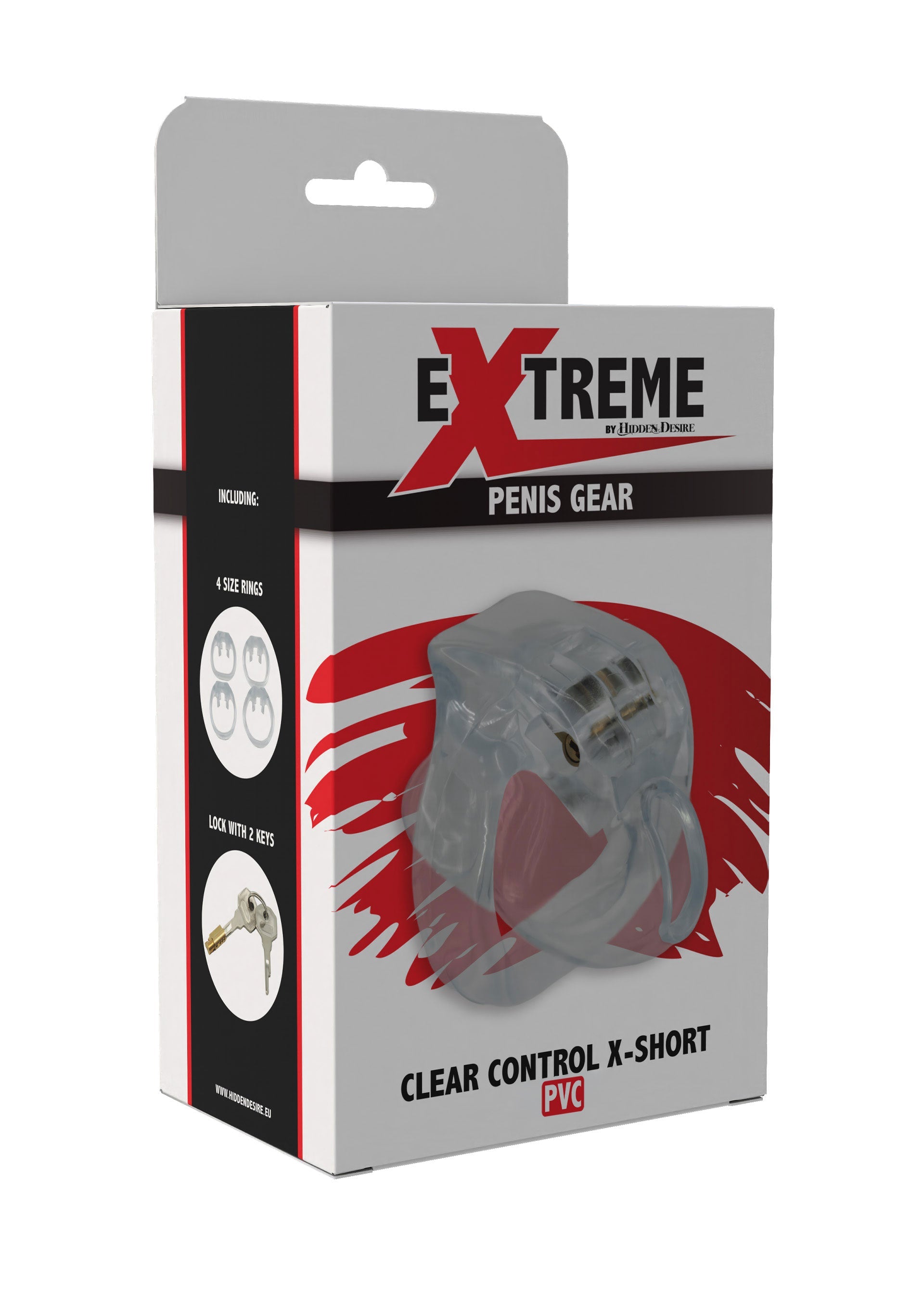 Hidden Desire Clear Control Cock Cage X-Short