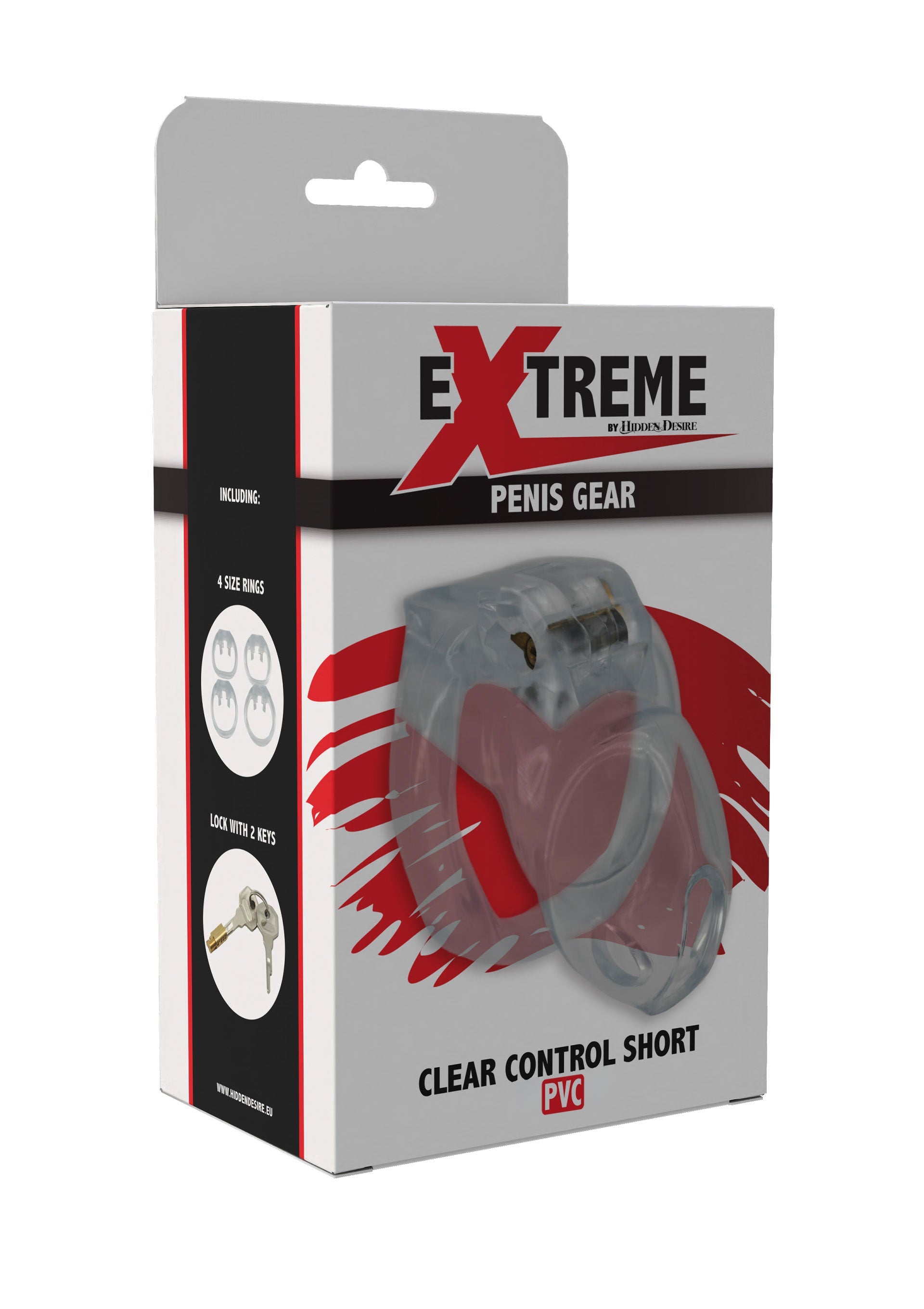 Hidden Desire Clear Control Cock Cage Short