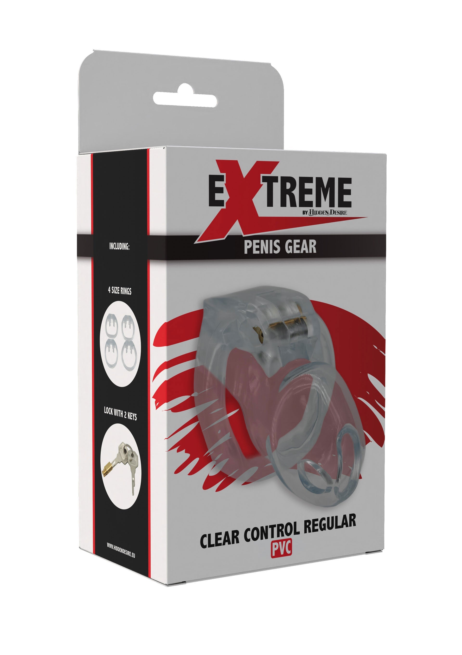 Hidden Desire Clear Control Cock Cage Regular