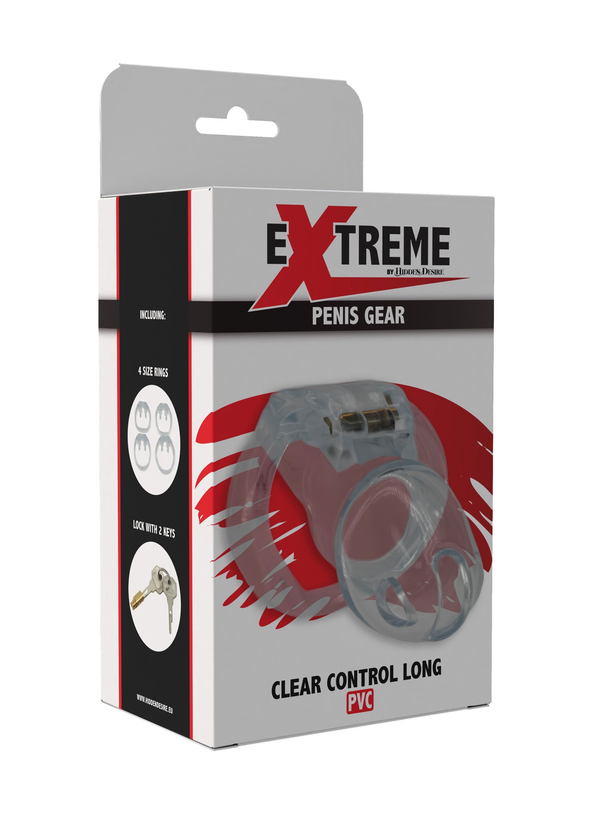 Hidden Desire Clear Control Cock Cage Long
