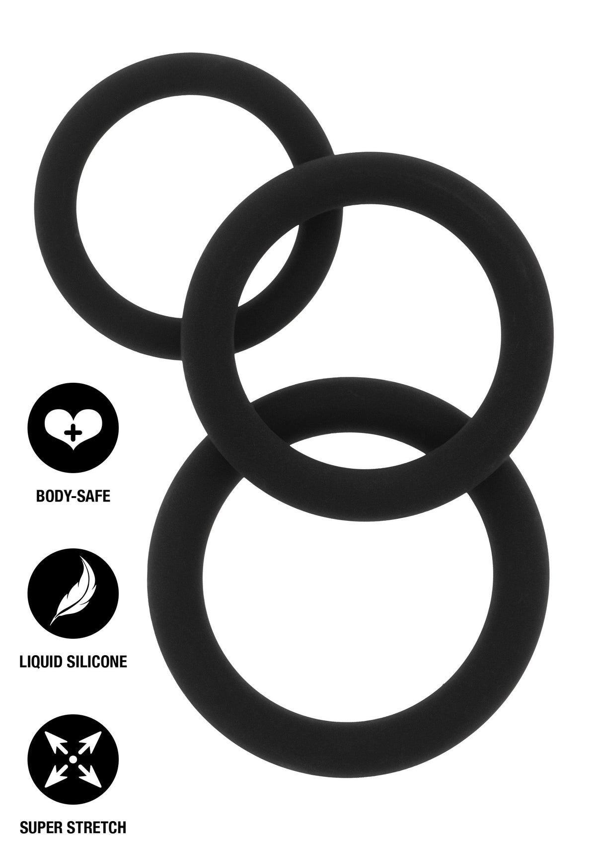 Hidden Desire Stamina Starter C-Rings 3 Pcs Set