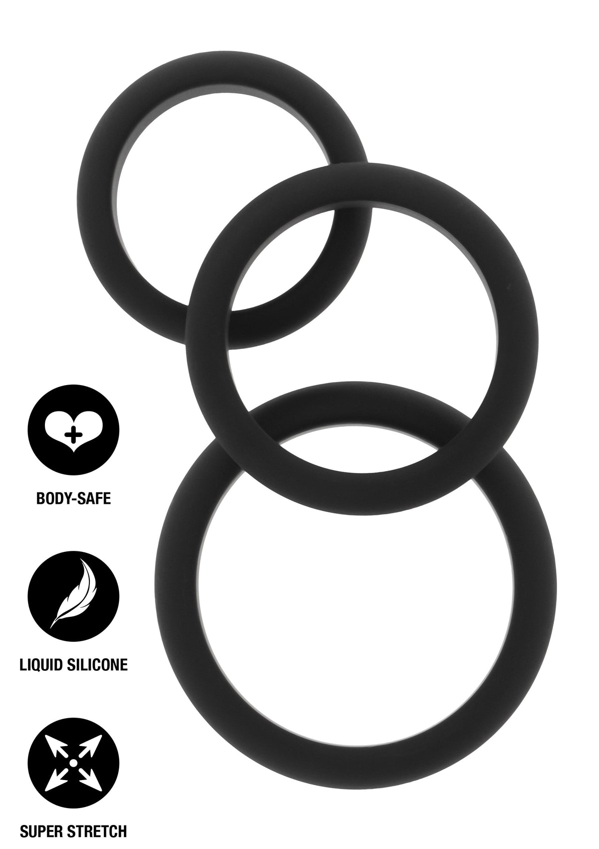 Hidden Desire Stamina Premium C-Rings 3 Pcs Set