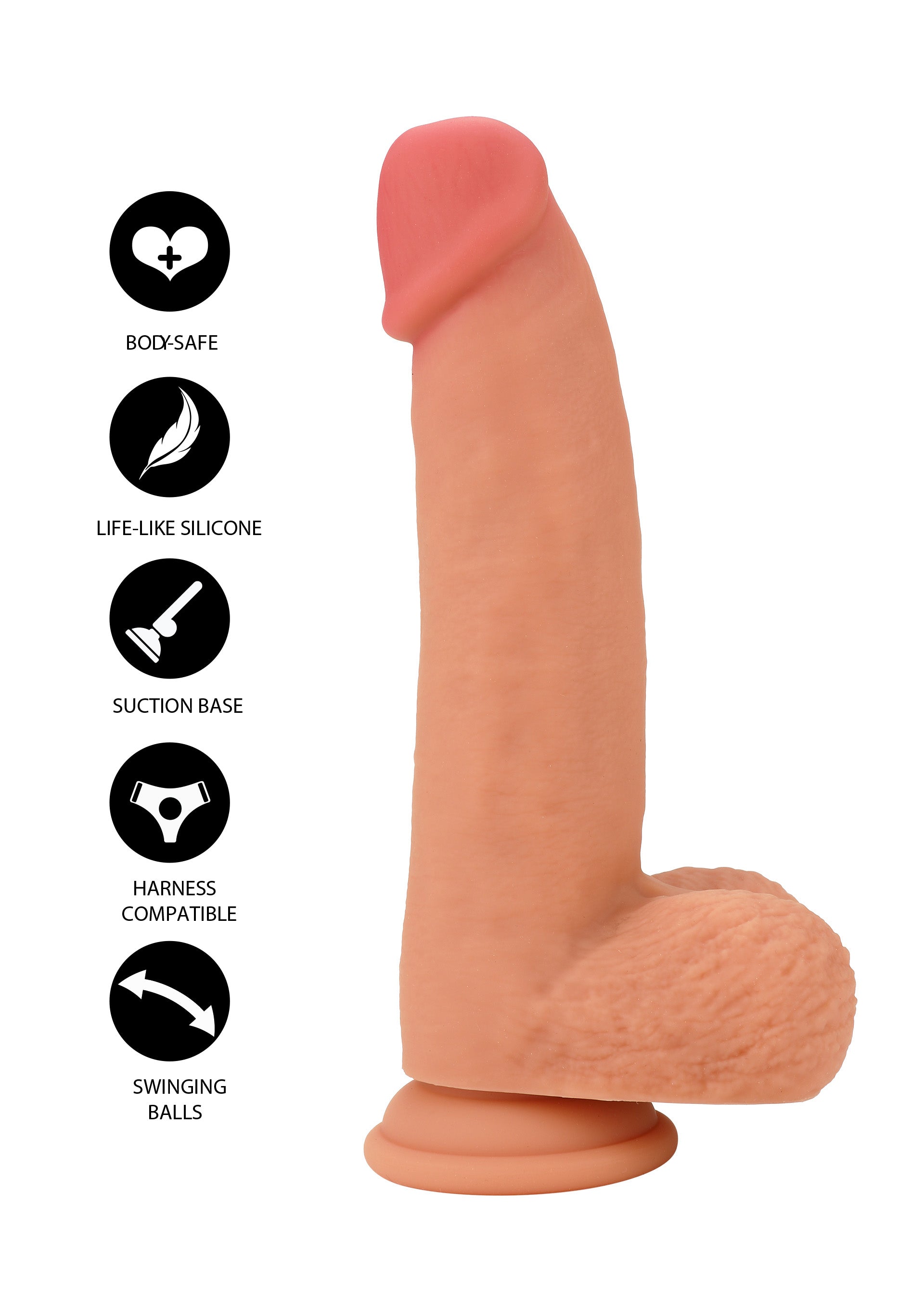 Hidden Desire Realistic Dildo Liquid Silicone 19 cm