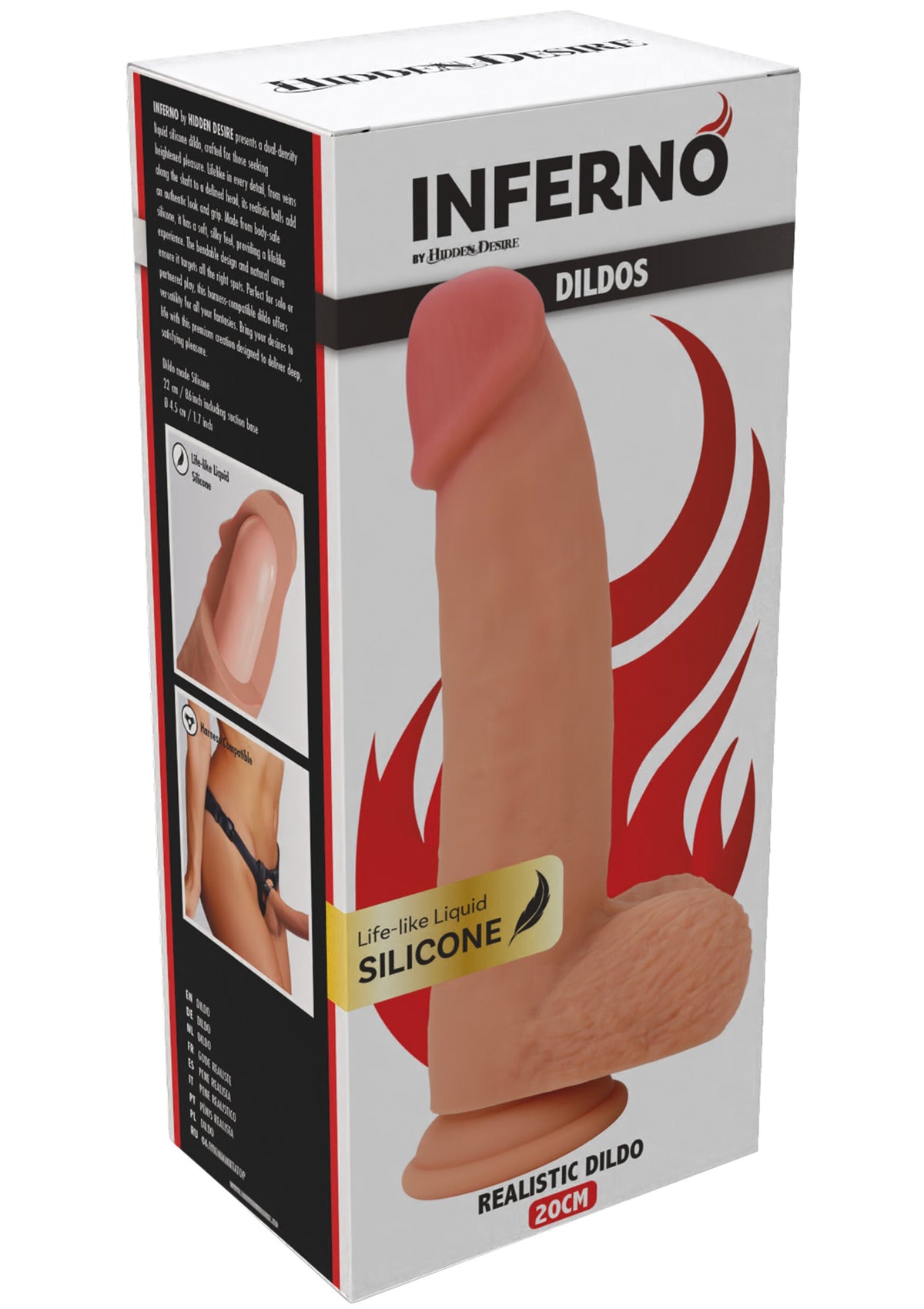 Hidden Desire Realistic Dildo Liquid Silicone 20 cm