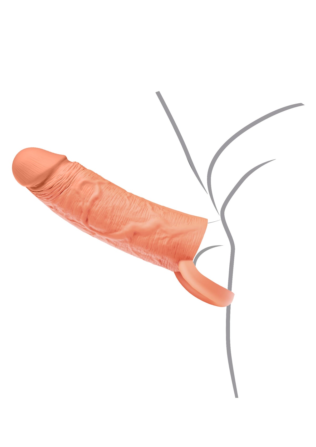 Hidden Desire Penis Sleeve Liquid Silicone Ring 18 cm