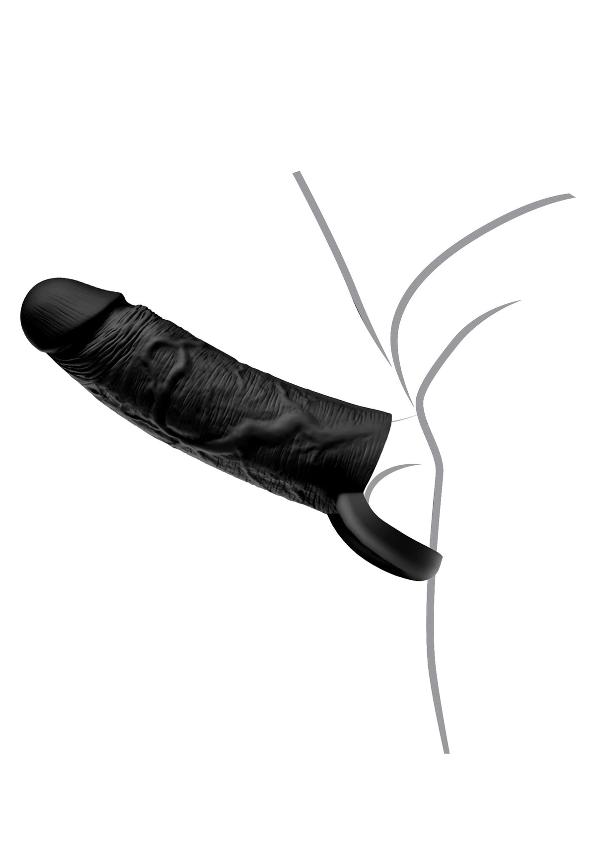 Hidden Desire Penis Sleeve Liquid Silicone Ring 20 cm