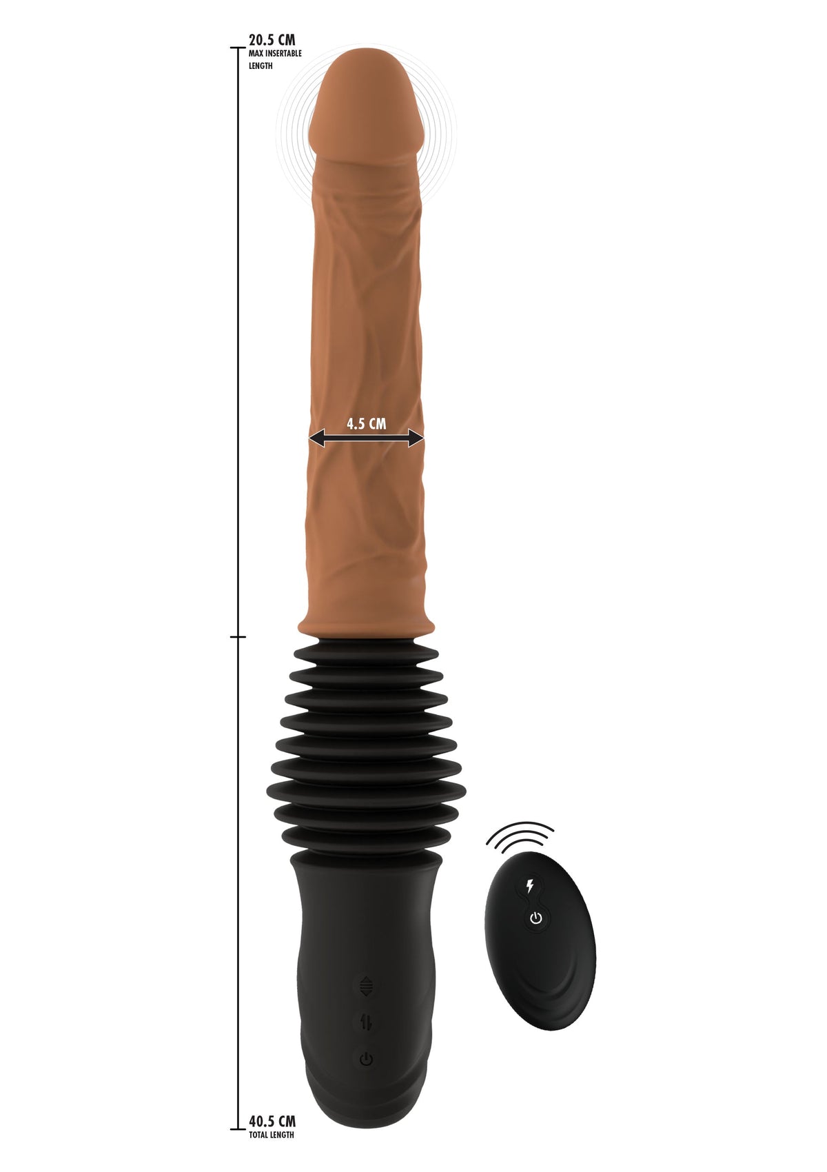 Hidden Desire Realistic Double Thrusting Vibrator