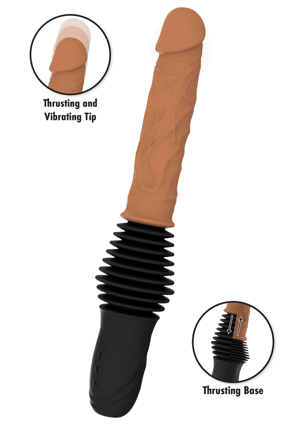 Hidden Desire Realistic Double Thrusting Vibrator