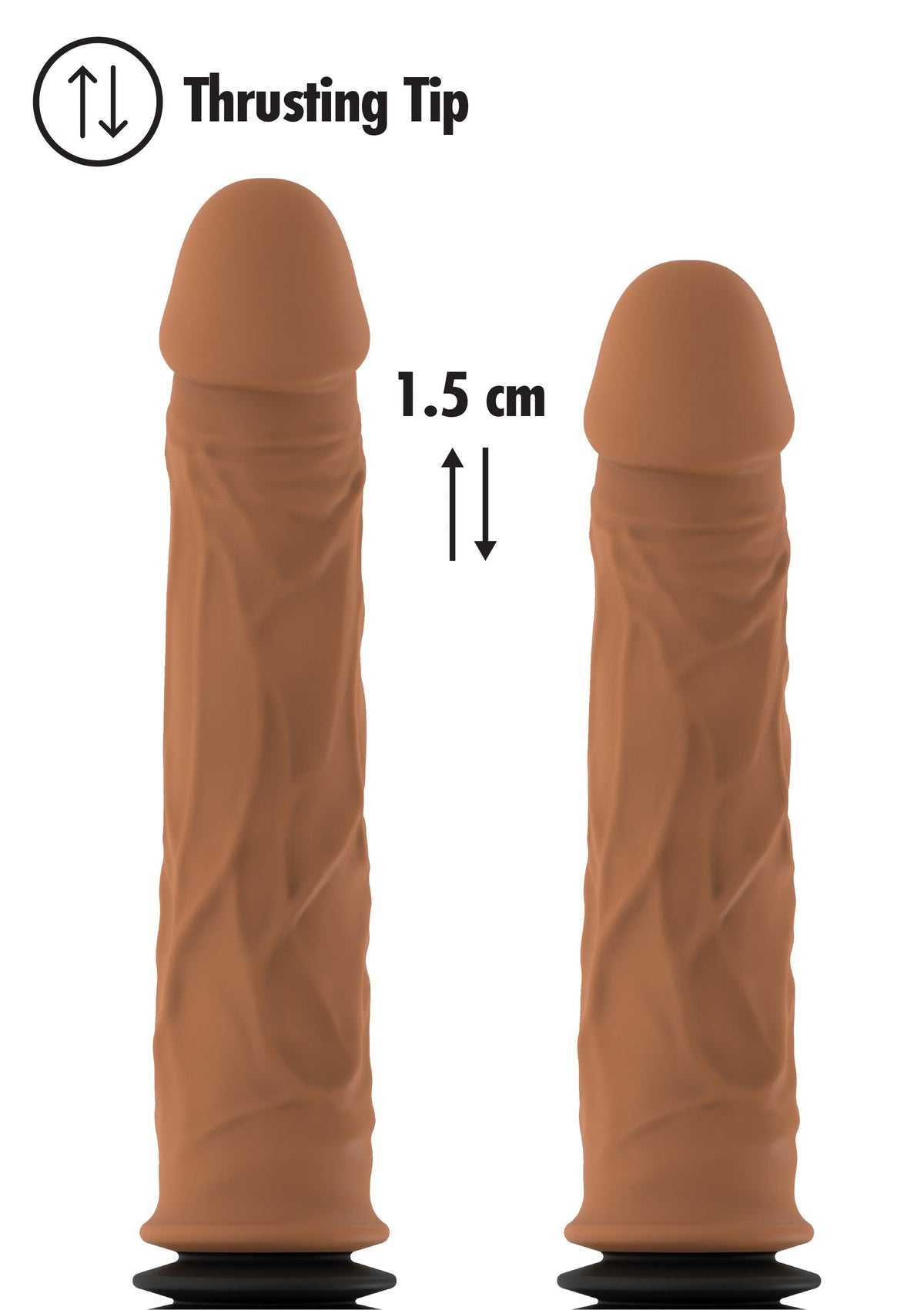 Hidden Desire Realistic Double Thrusting Vibrator