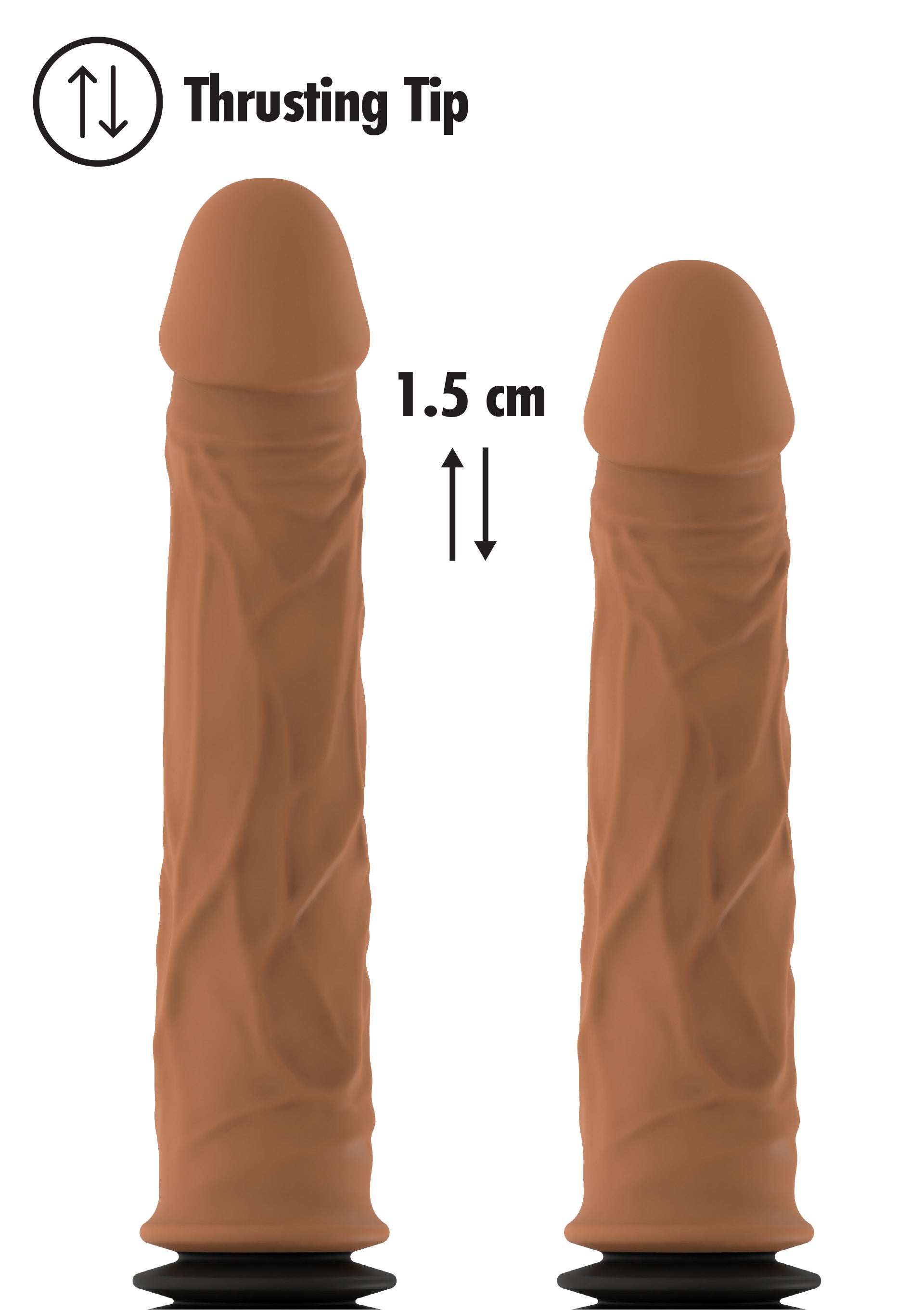 Hidden Desire Realistic Double Thrusting Vibrator