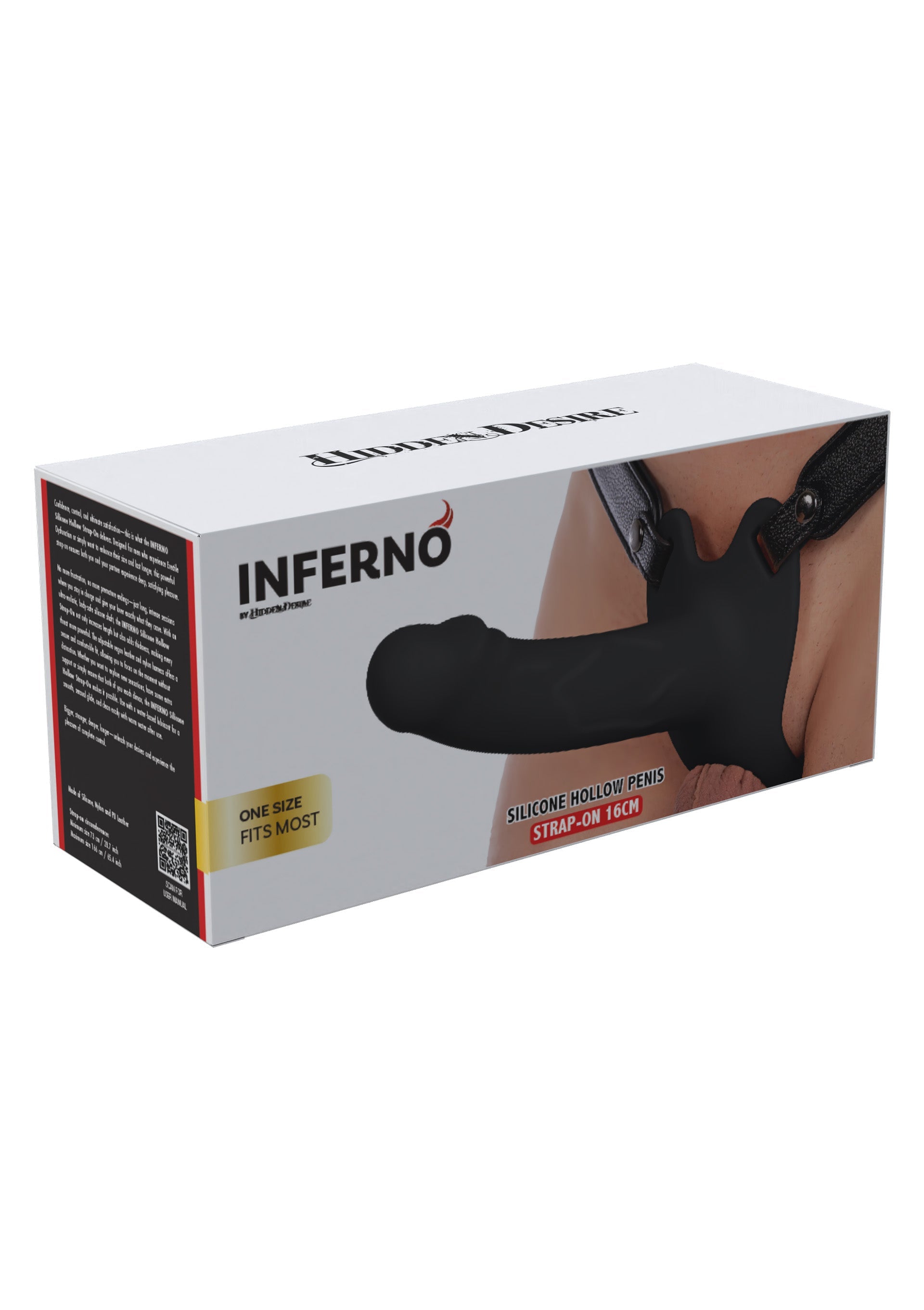 Hidden Desire Hollow Penis Strapon Silicone 16 cm