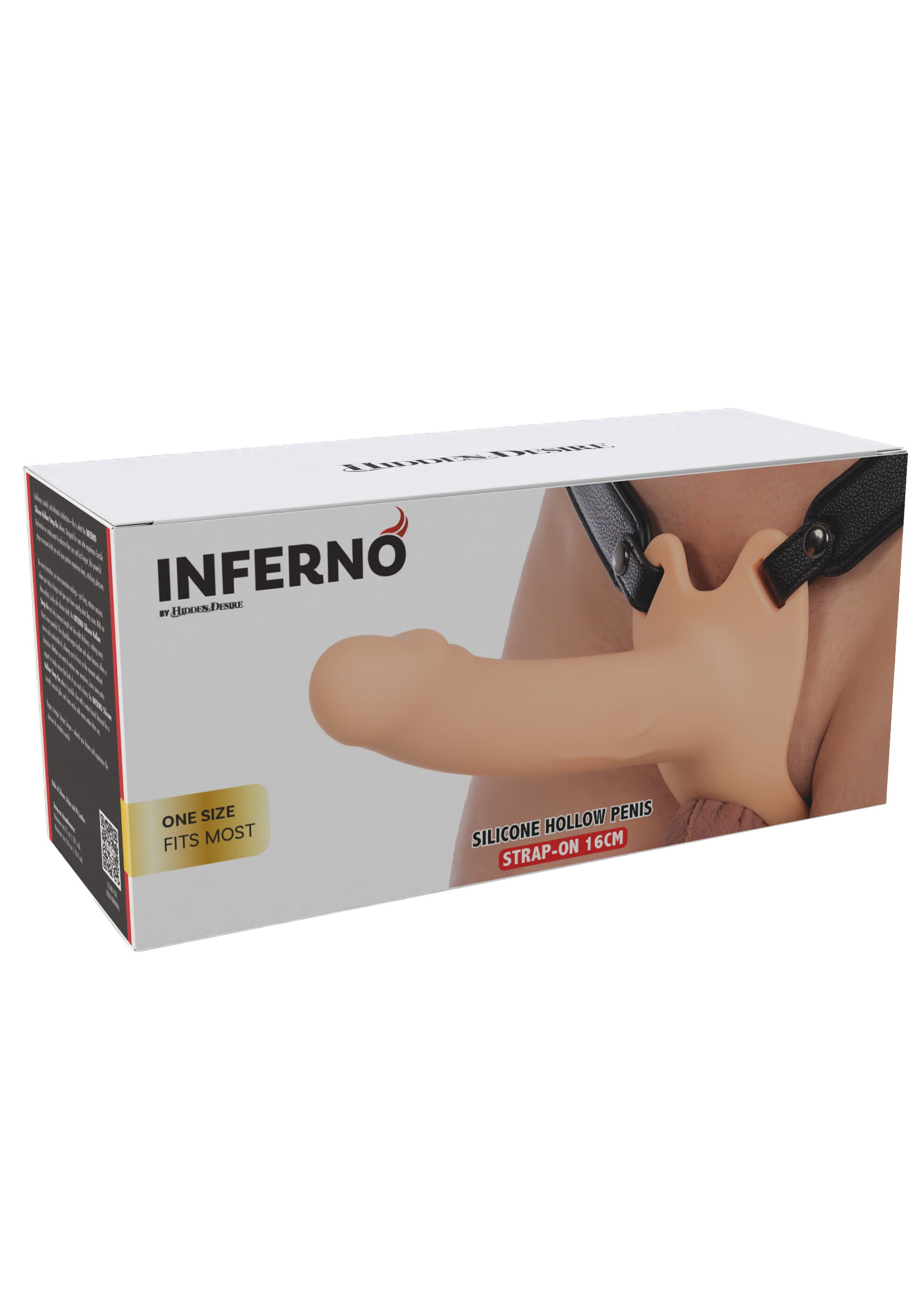Hidden Desire Hollow Penis Strapon Silicone 16 cm