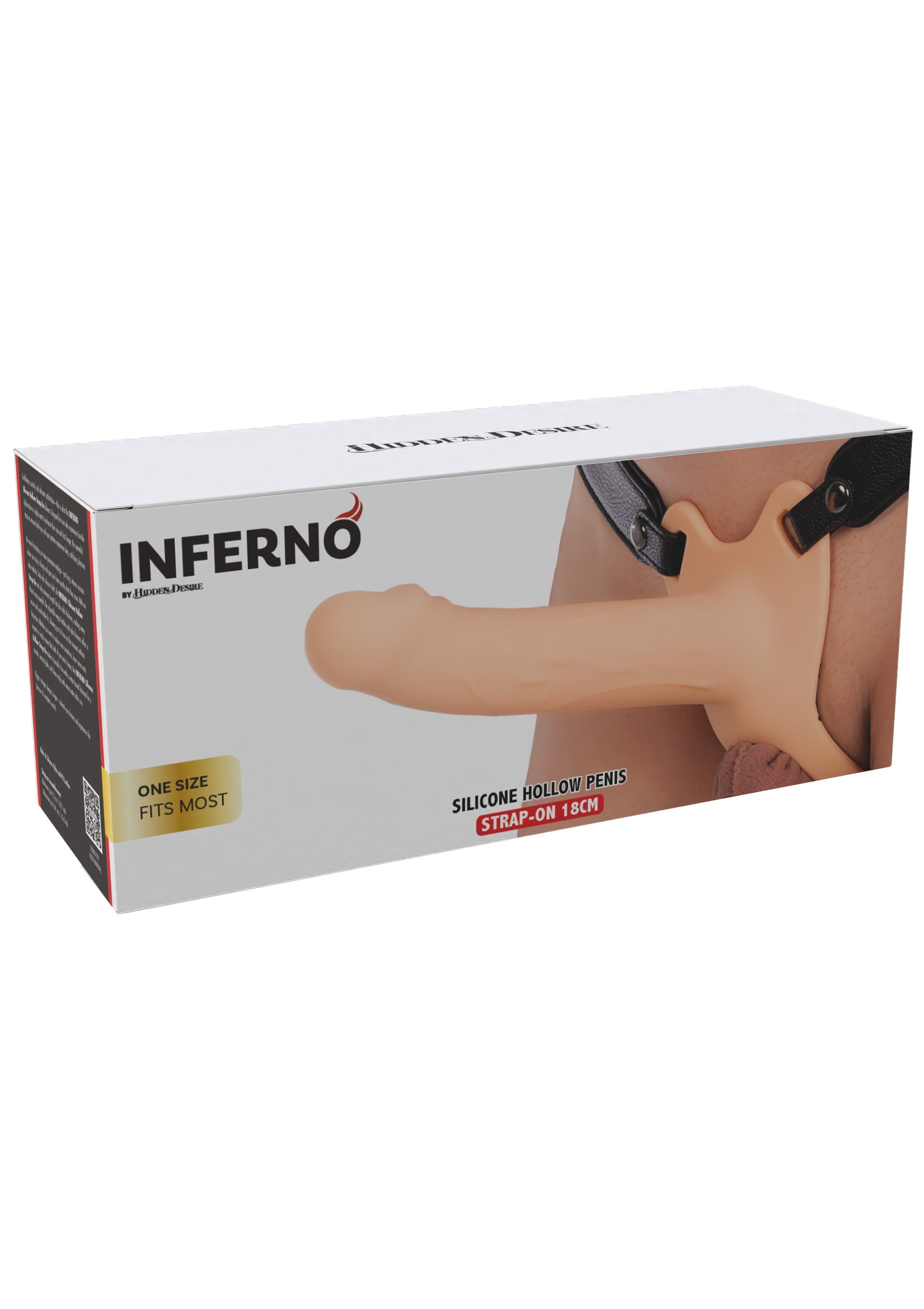 Hidden Desire Hollow Penis Strapon Silicone 18 cm