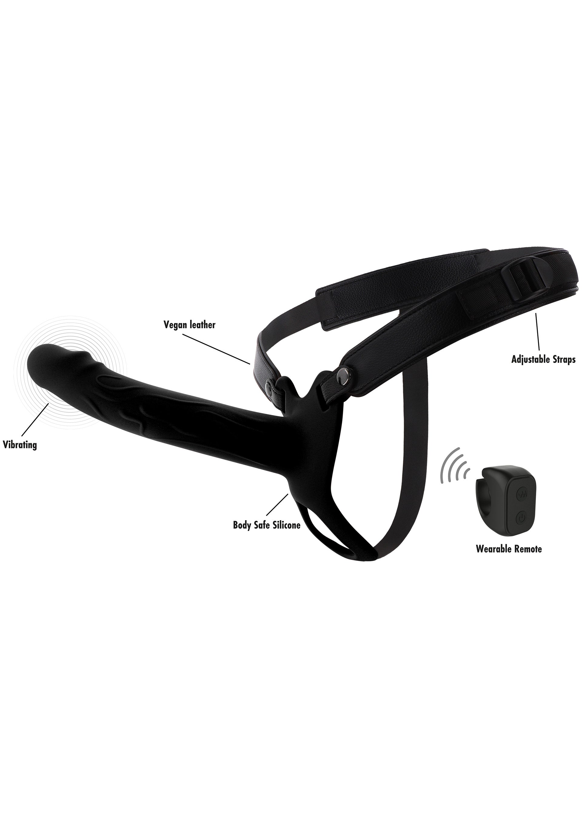 Hidden Desire Hollow Penis Strapon Vibrating Silicone 20 cm