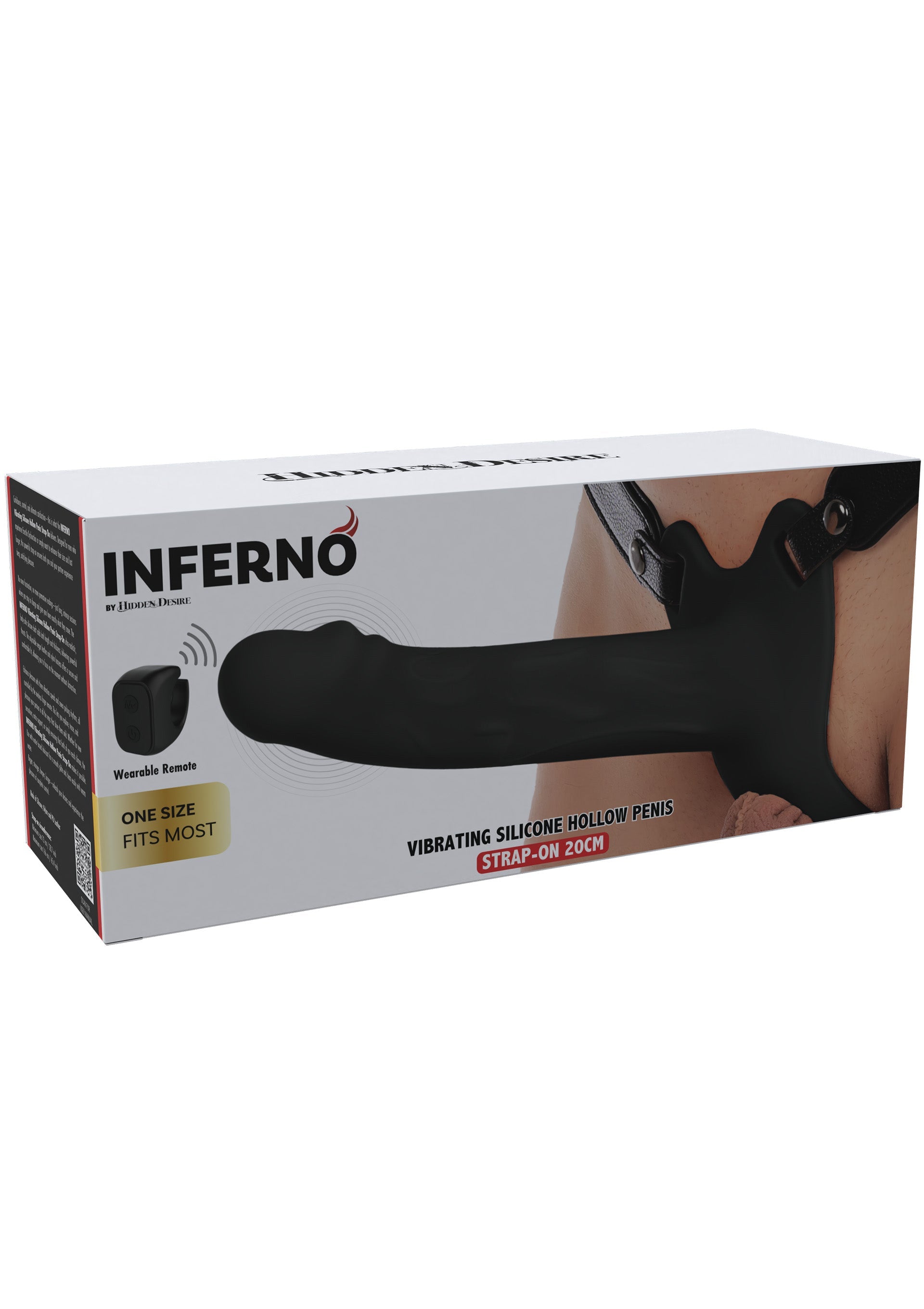 Hidden Desire Hollow Penis Strapon Vibrating Silicone 20 cm