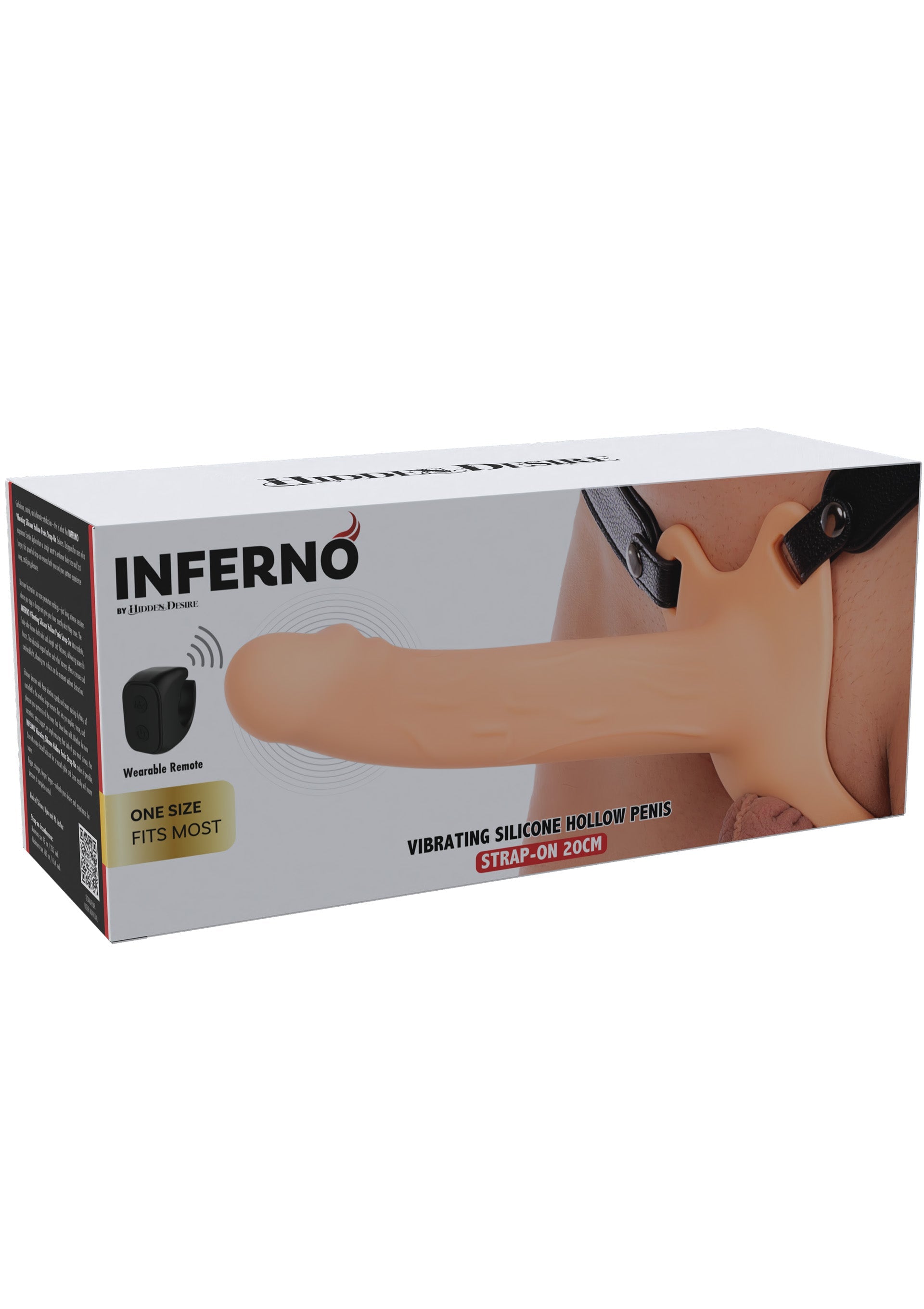 Hidden Desire Hollow Penis Strapon Vibrating Silicone 20 cm