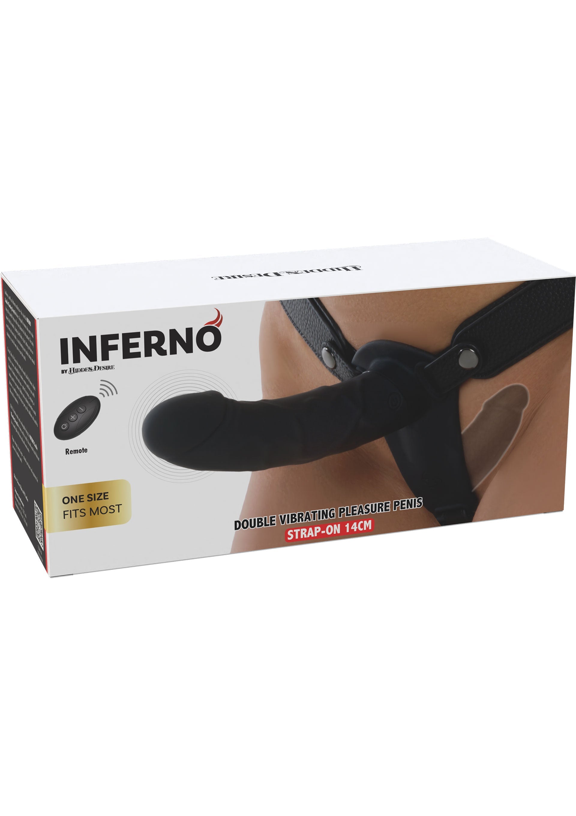 Hidden Desire Double Vibrating Pleasure Penis Strapon Silicone 14 cm