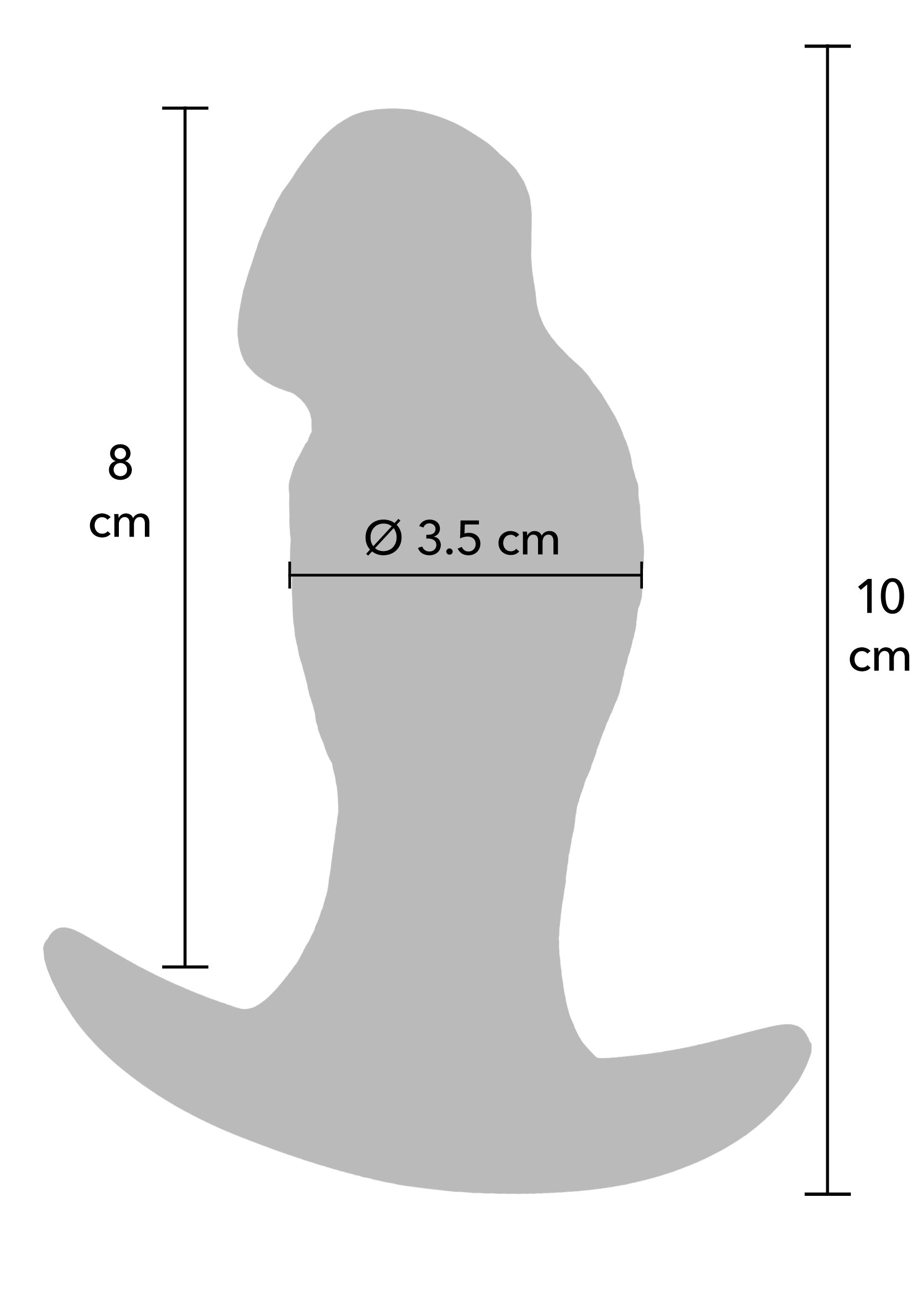 Hidden Desire Realistic Buttplug Liquid Silicone 10 cm