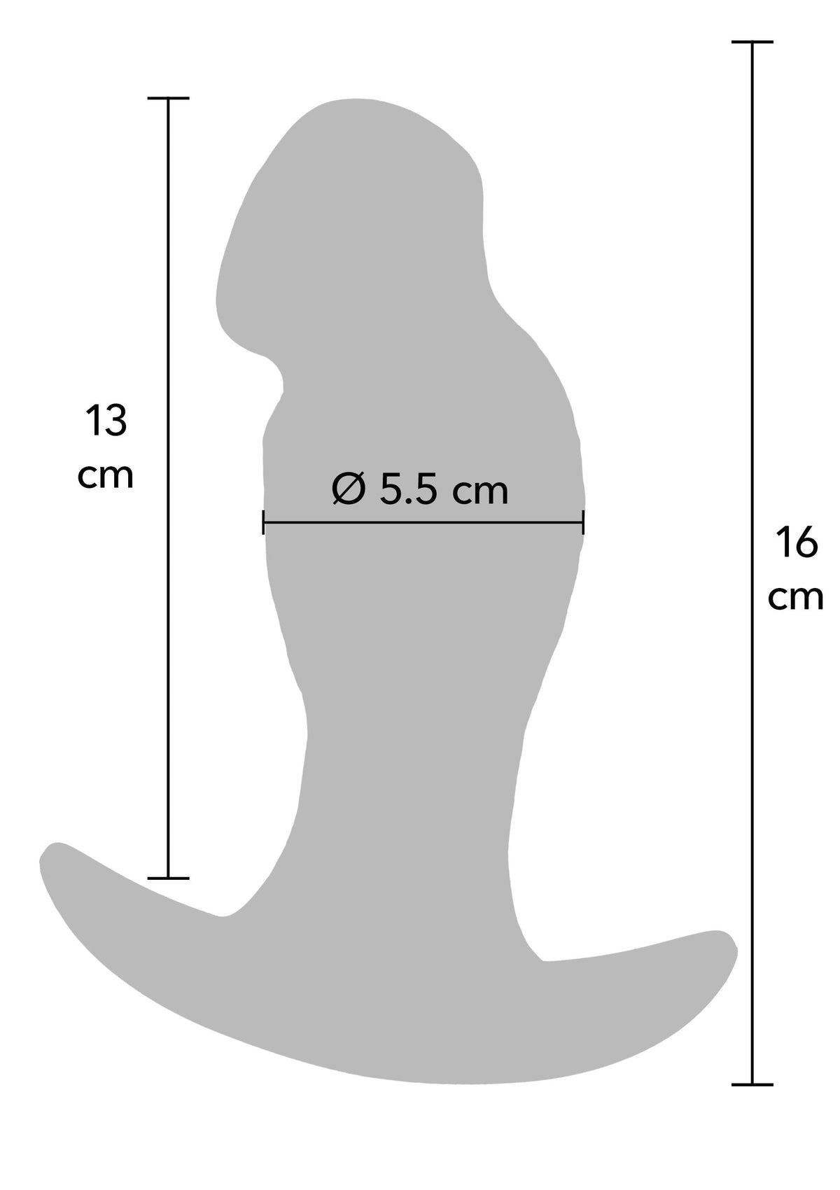 Hidden Desire Realistic Buttplug Liquid Silicone 16 cm