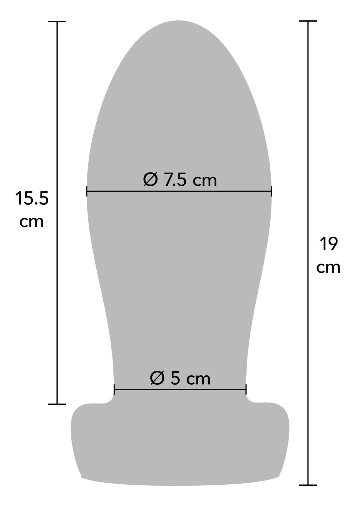Hidden Desire Heavy Anal Stretcher Plug Liquid Silicone XL