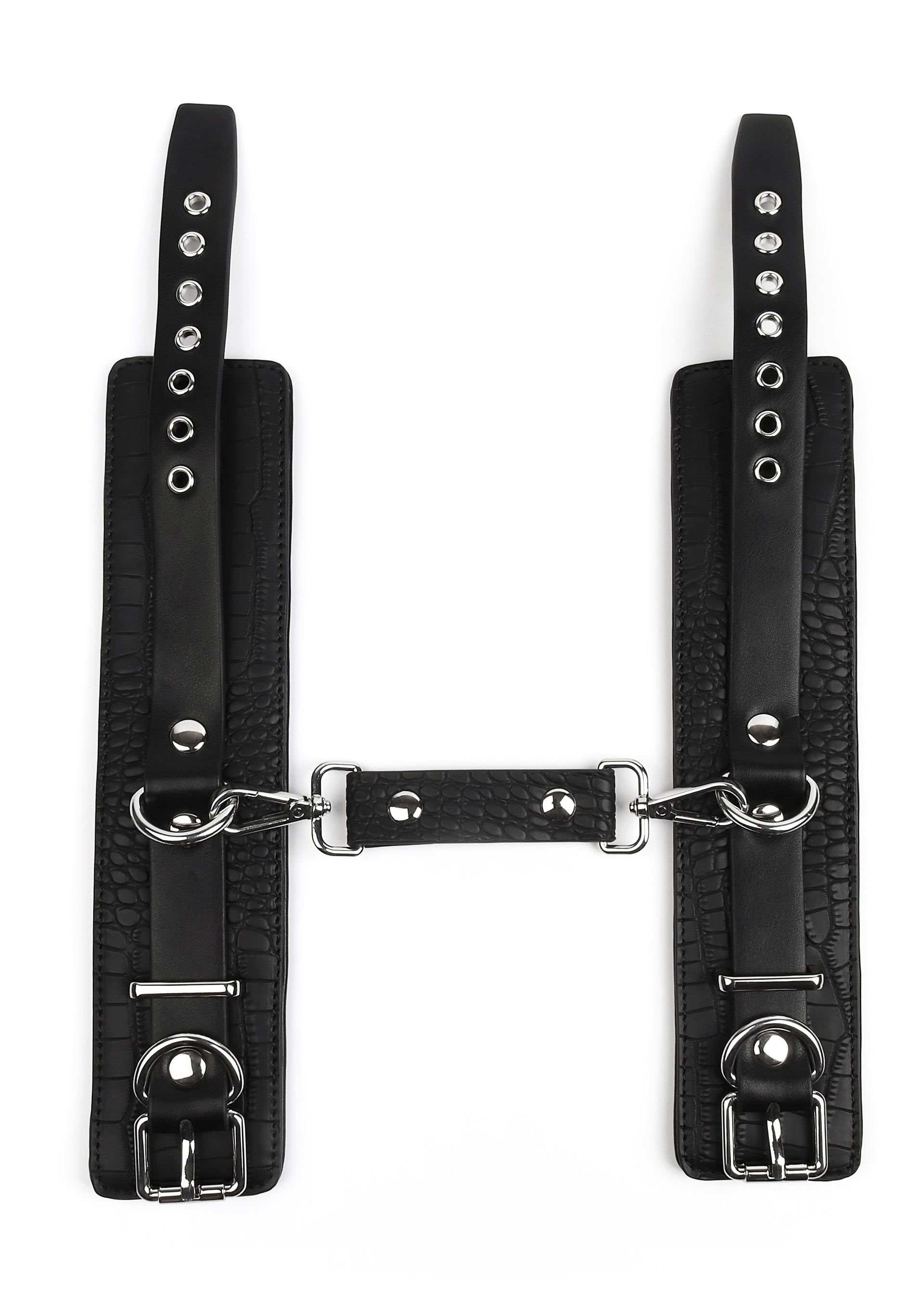 Avanza Croc-Embossed Wrist Cuffs
