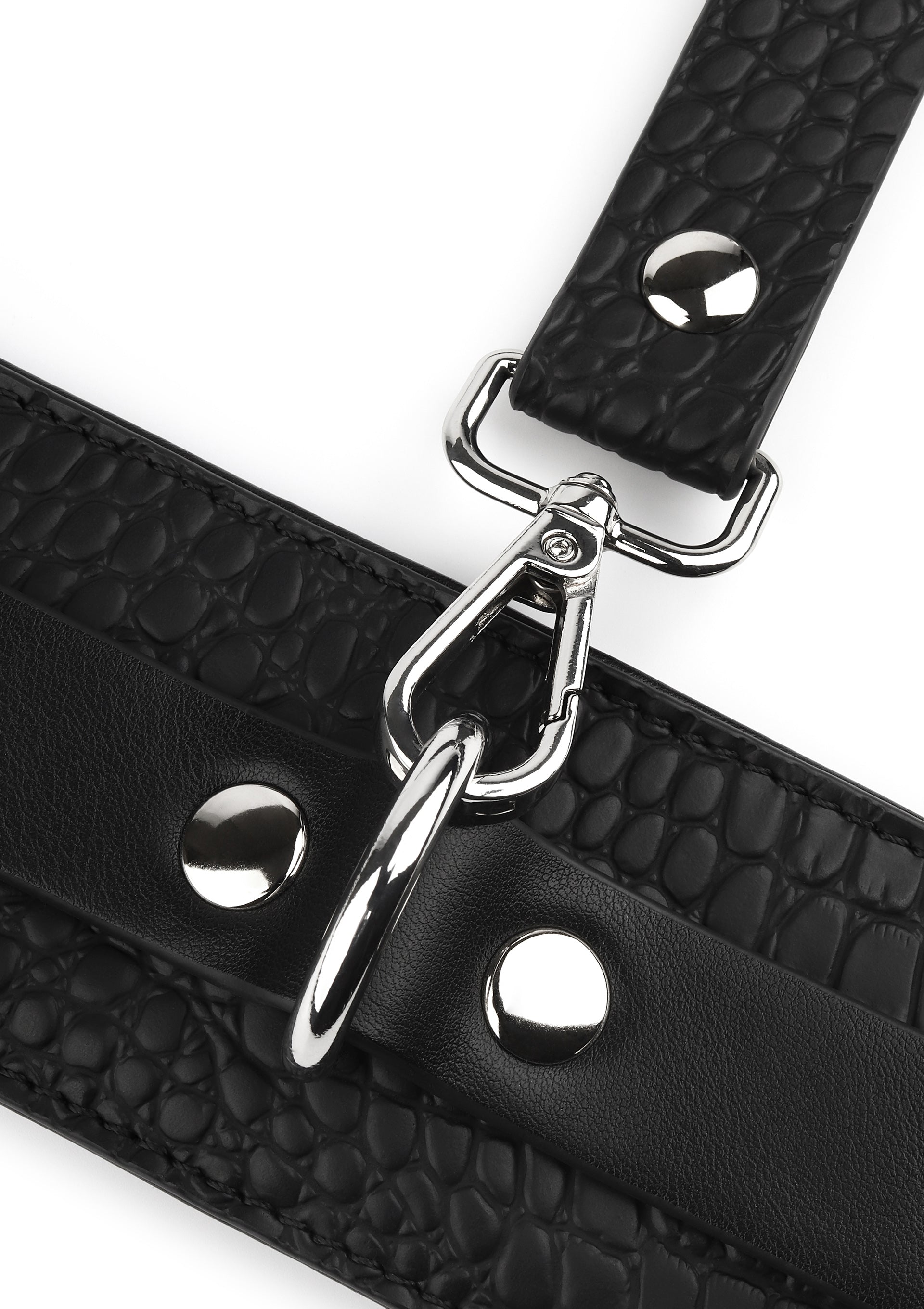 Avanza Croc-Embossed Wrist Cuffs