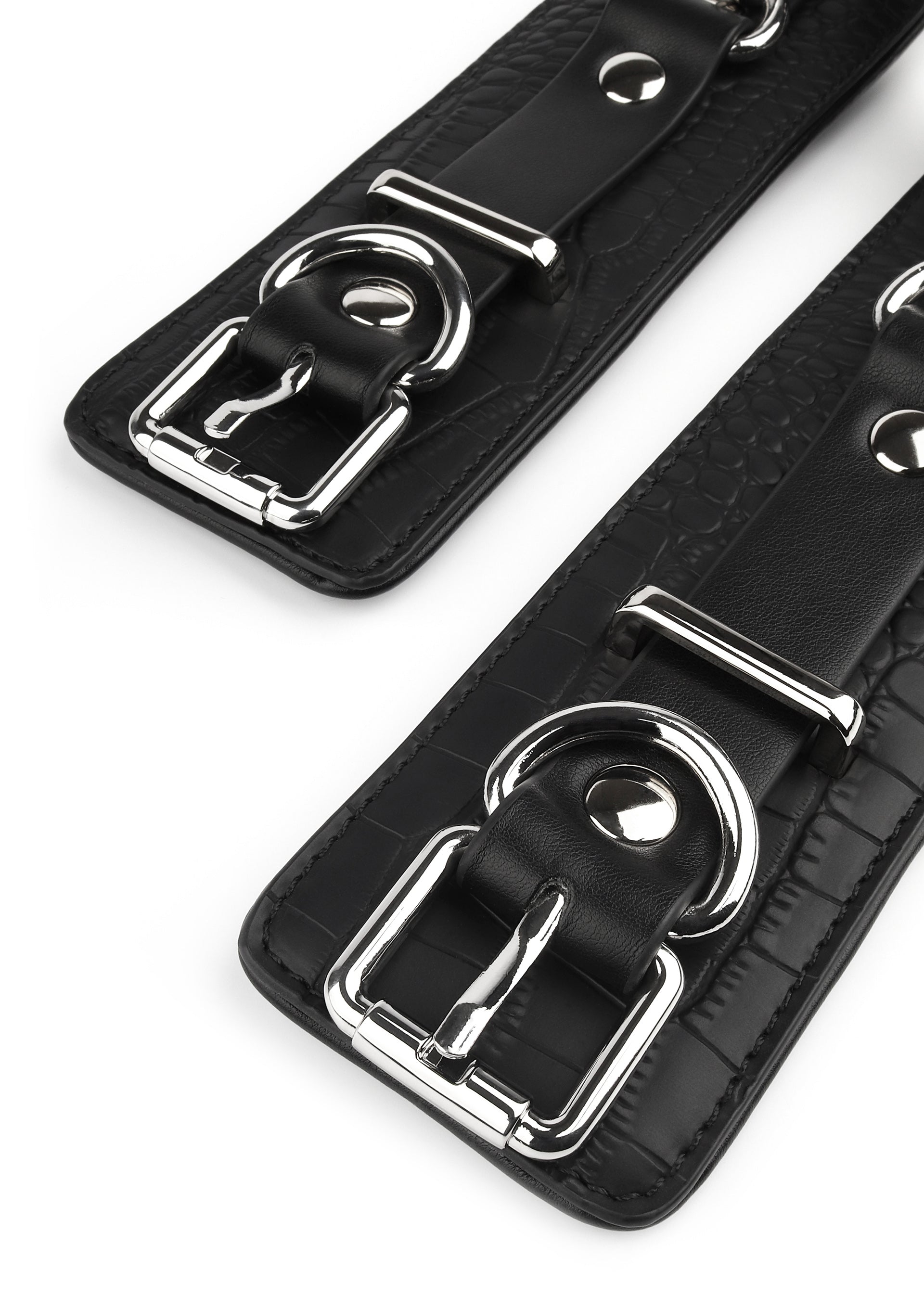 Avanza Croc-Embossed Wrist Cuffs