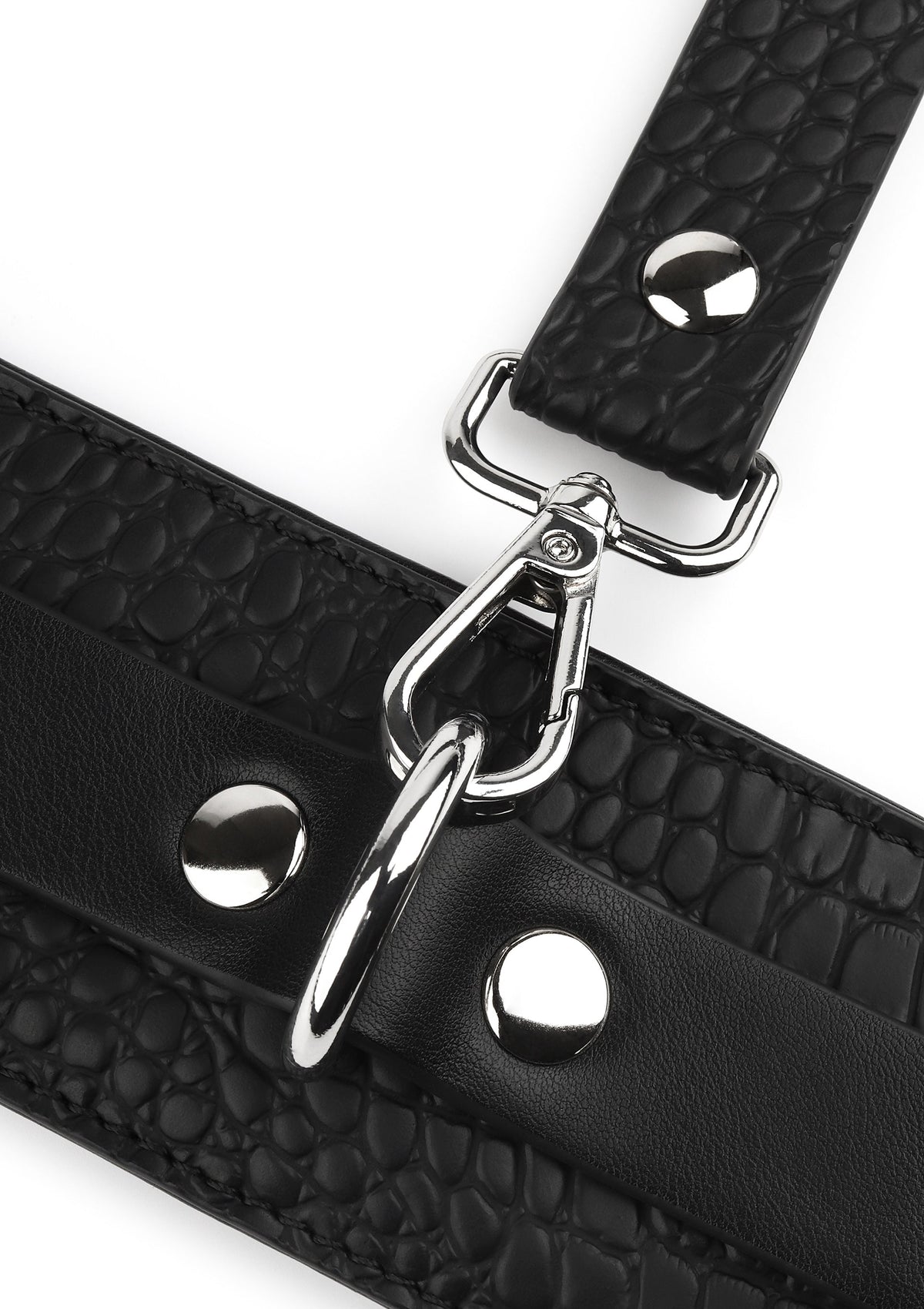 Avanza Croc-Embossed Wrist Cuffs