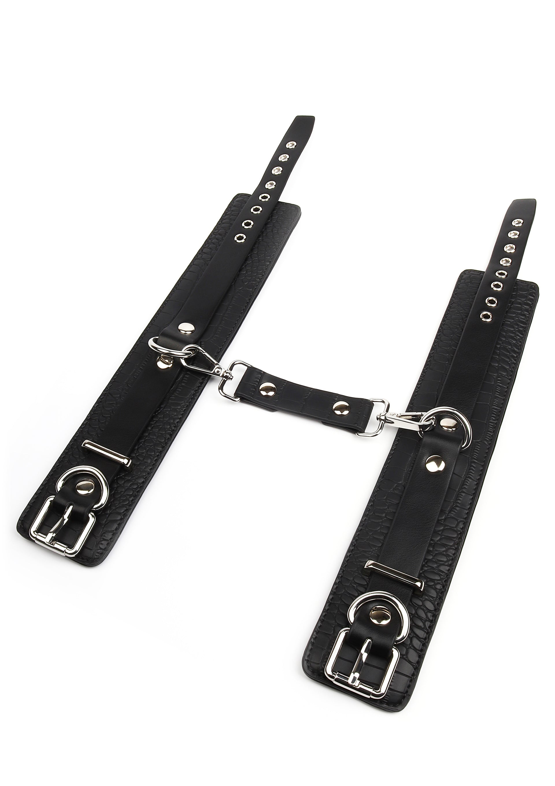 Avanza Croc-Embossed Ankle Cuffs
