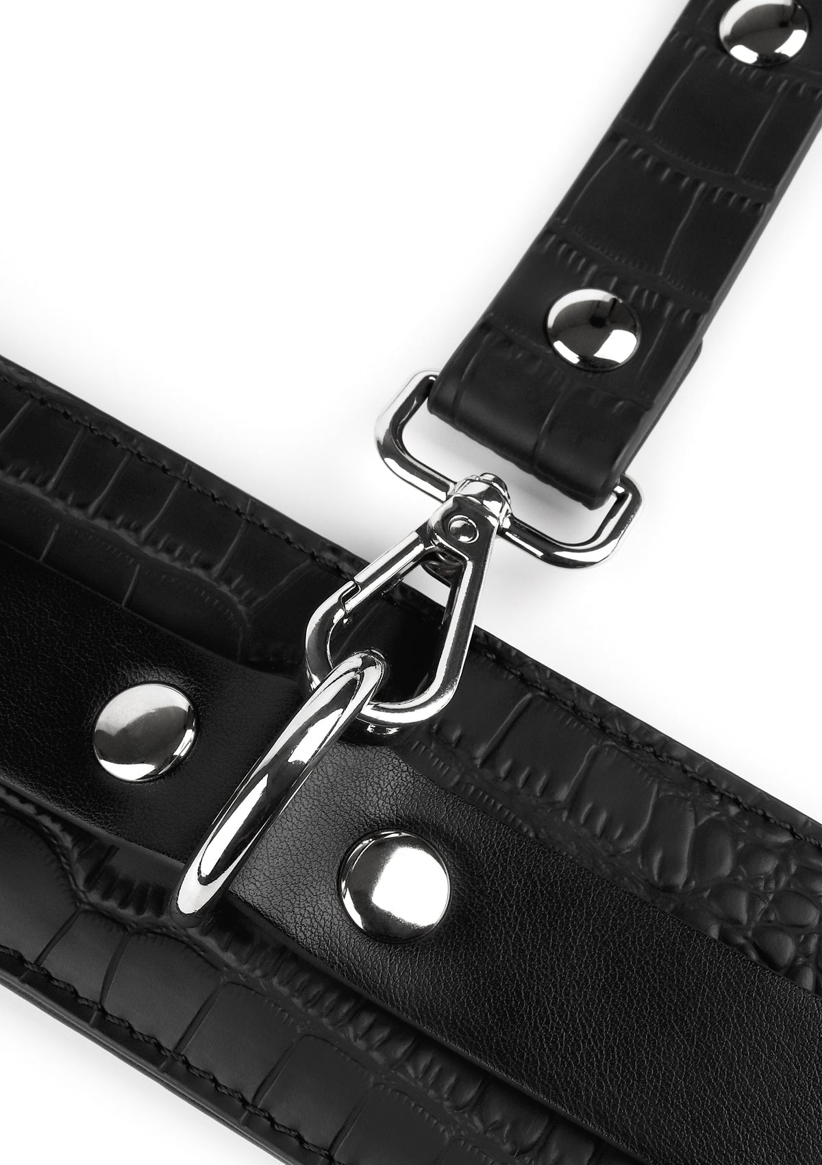 Avanza Croc-Embossed Ankle Cuffs