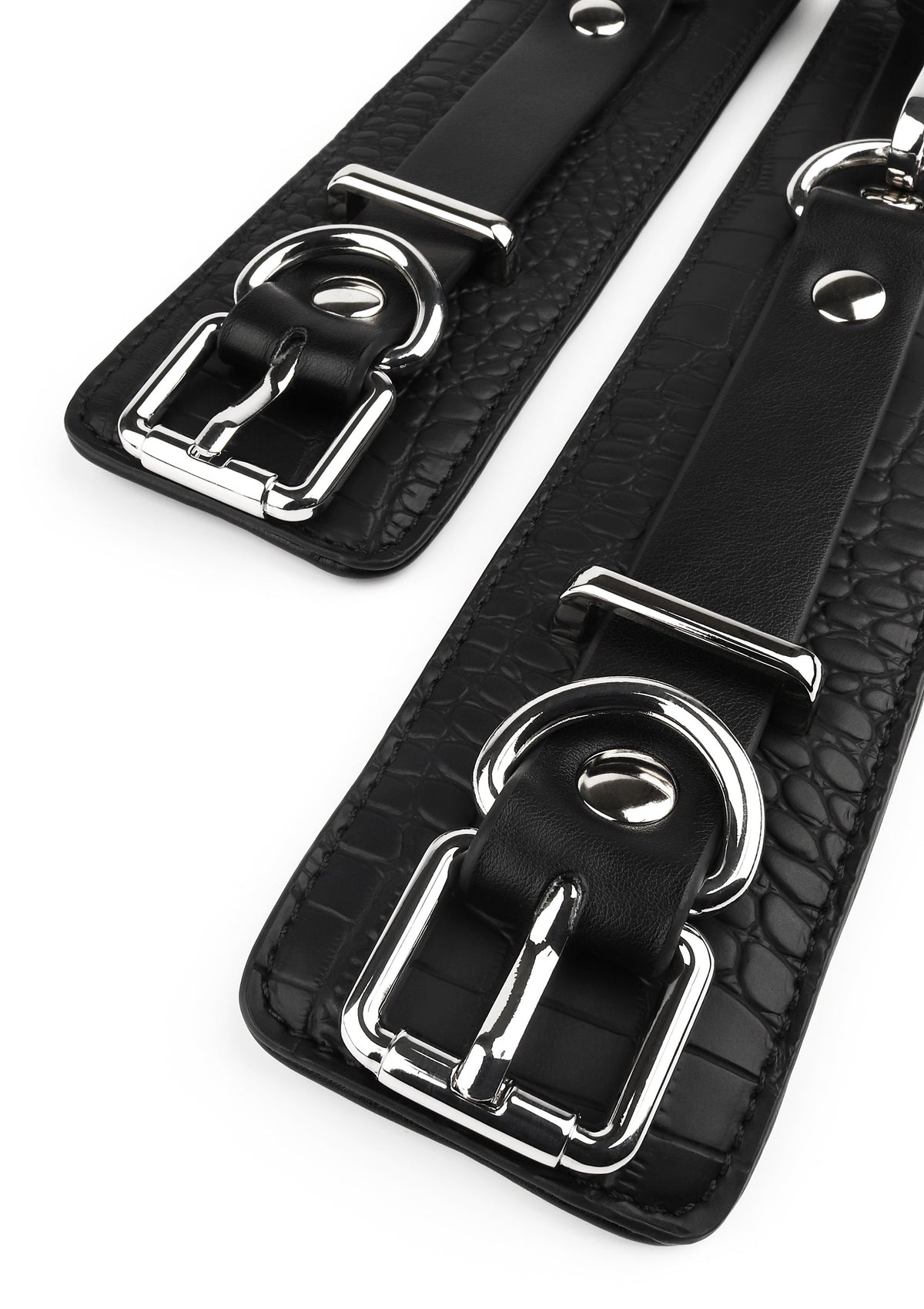 Avanza Croc-Embossed Ankle Cuffs