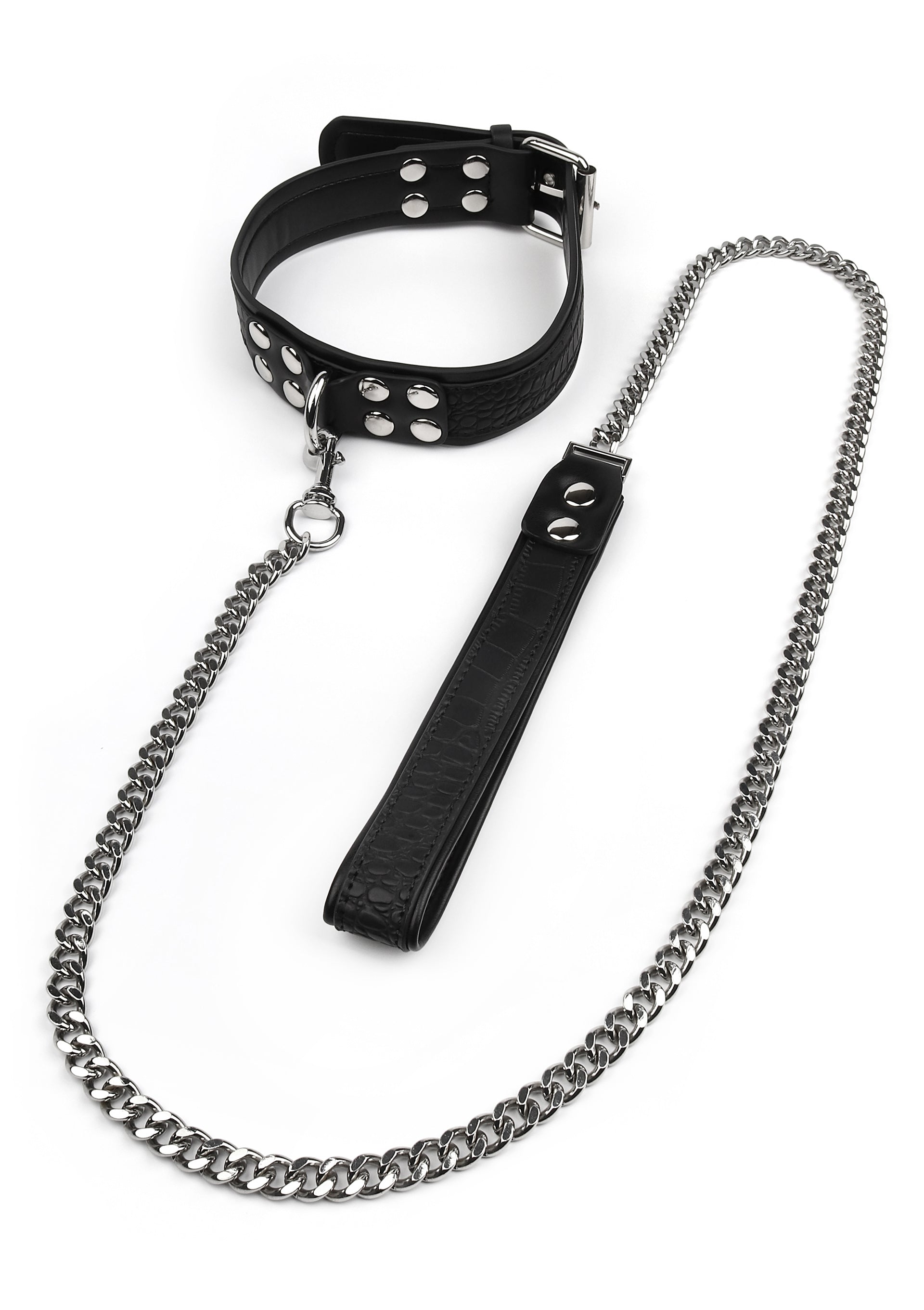 Avanza Croc-Embossed Collar & Leash