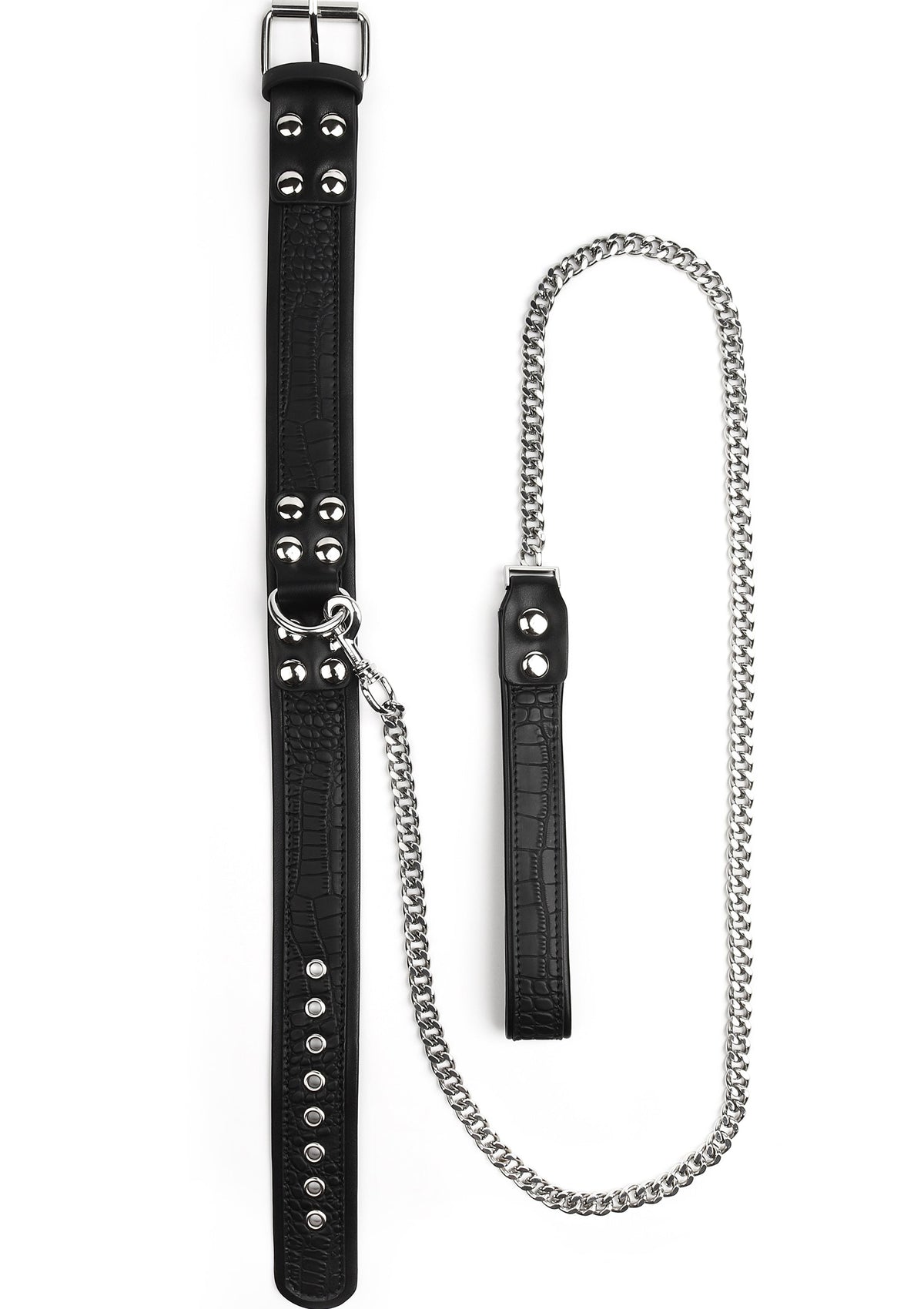 Avanza Croc-Embossed Collar & Leash