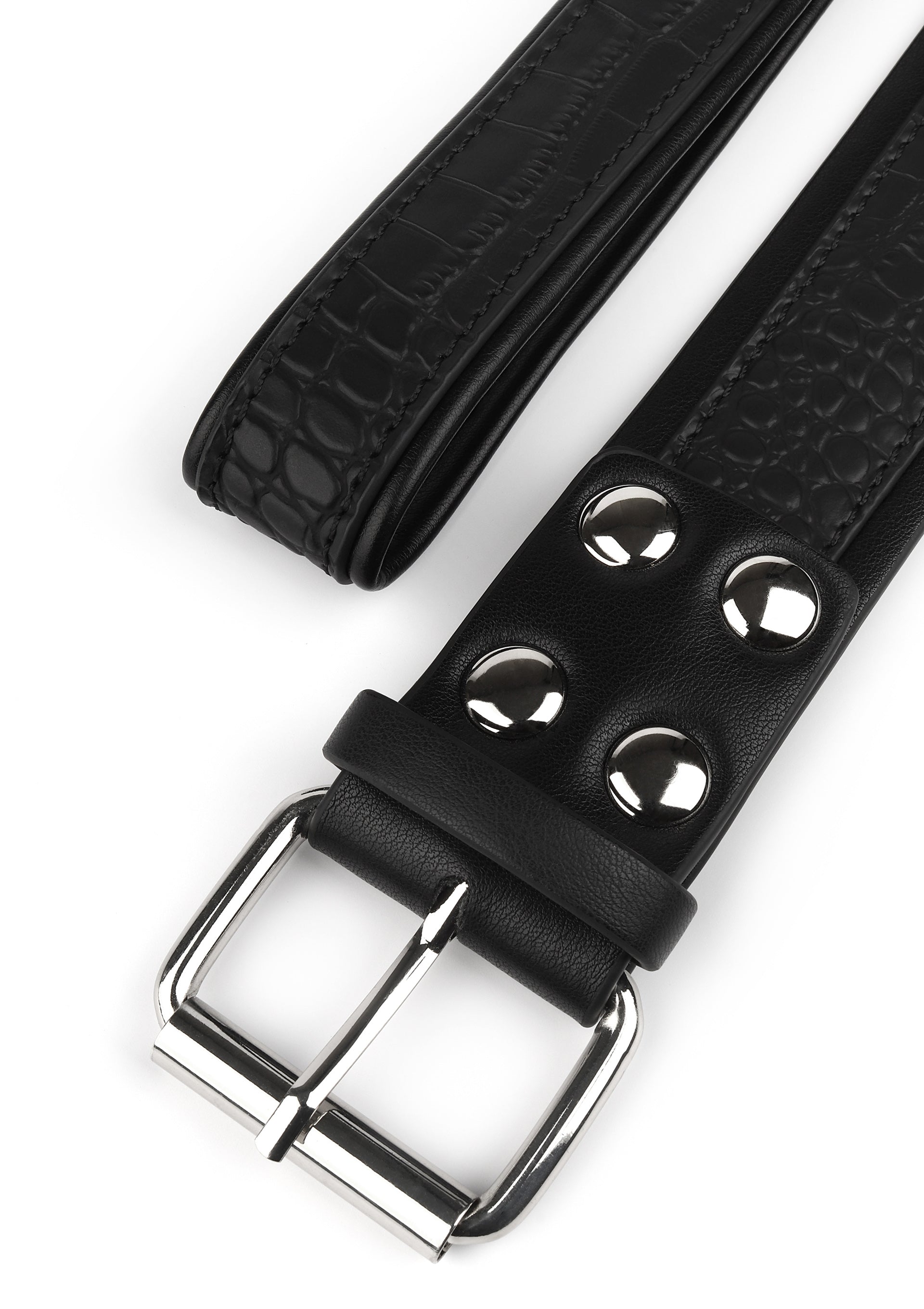 Avanza Croc-Embossed Collar & Leash