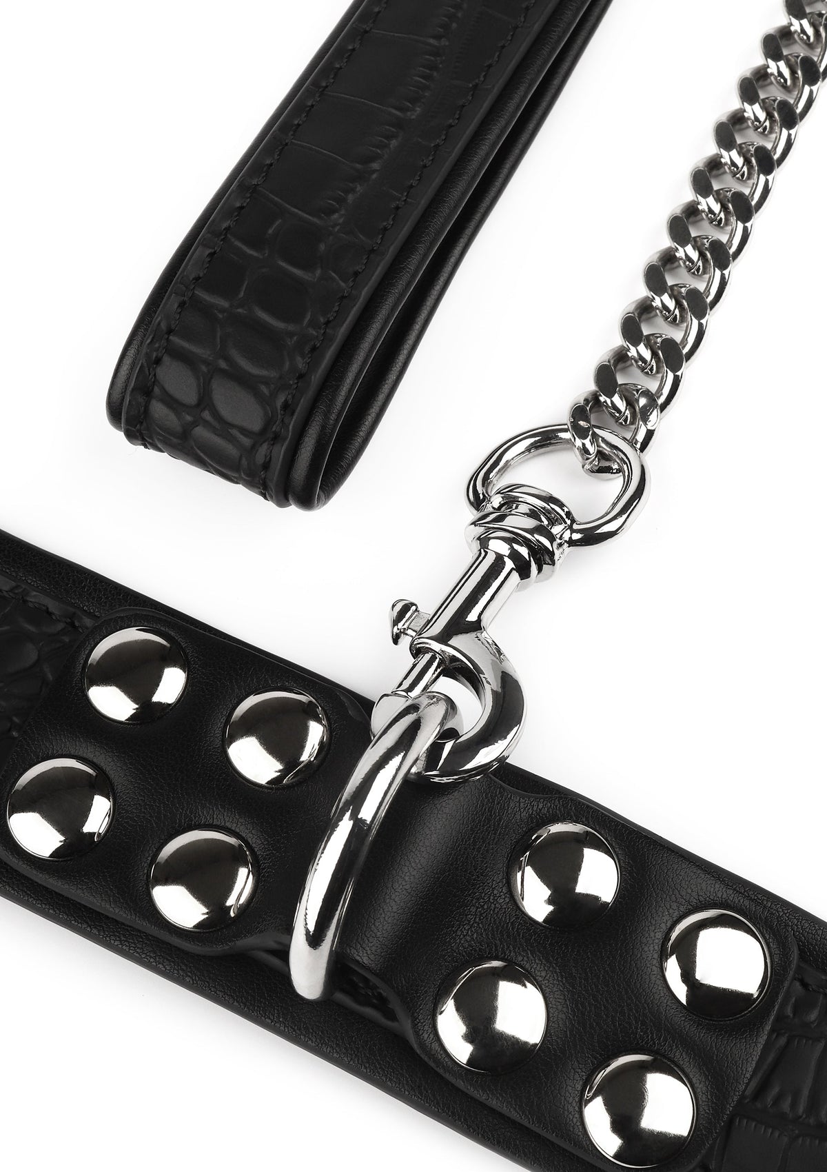 Avanza Croc-Embossed Collar & Leash