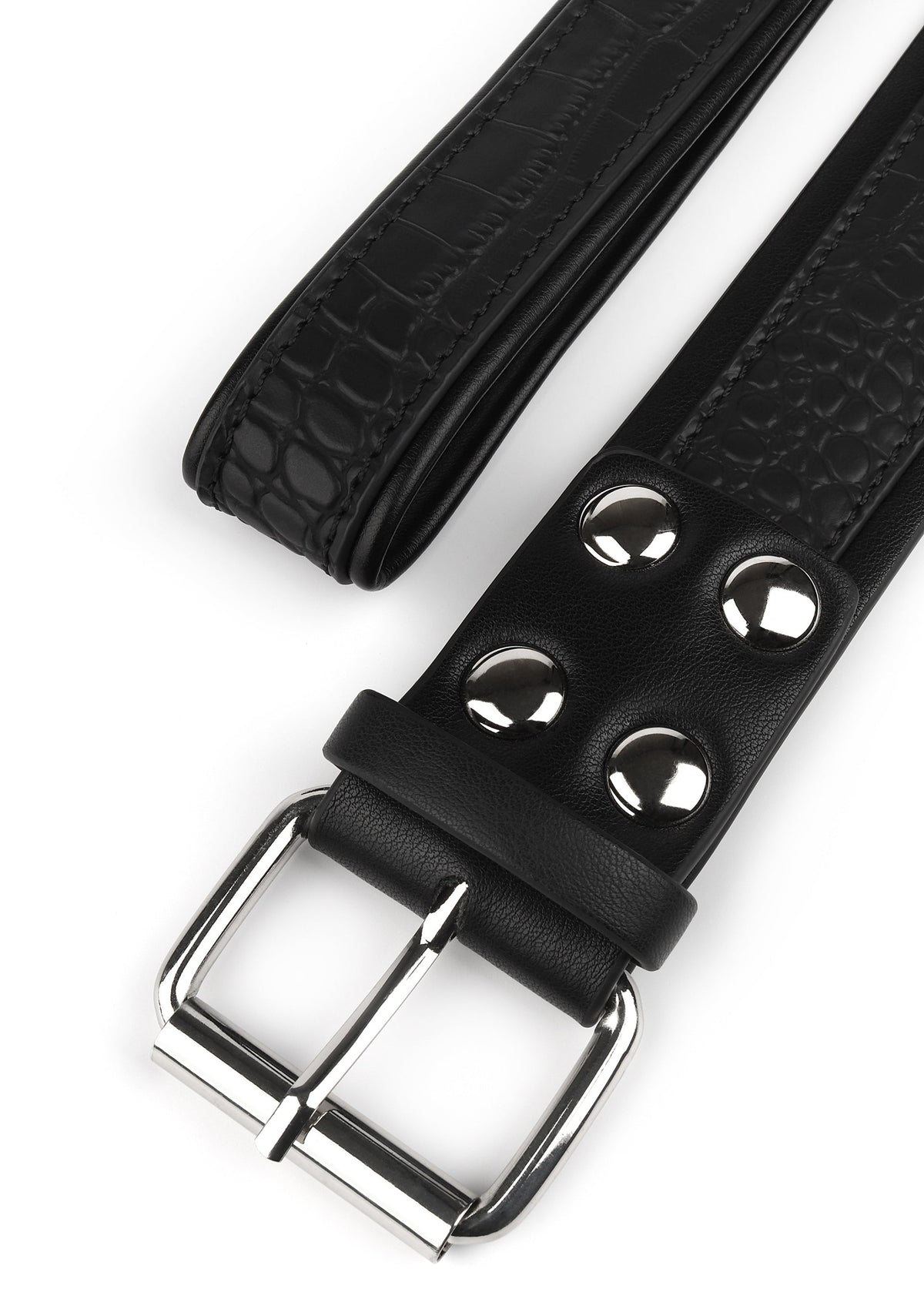 Avanza Croc-Embossed Collar & Leash