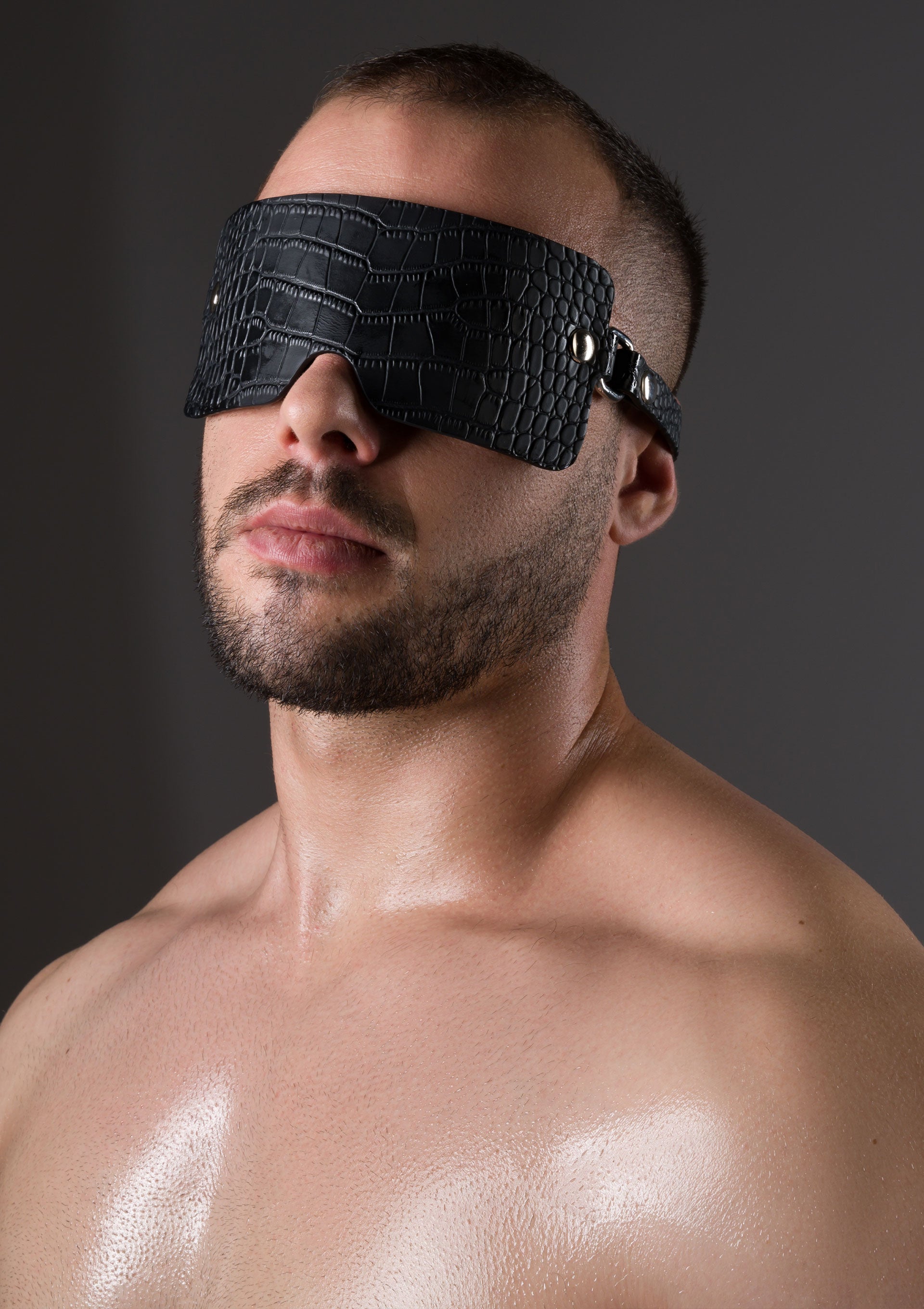 Avanza Croc-Embossed Blindfold
