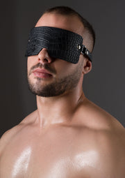 Avanza Croc-Embossed Blindfold