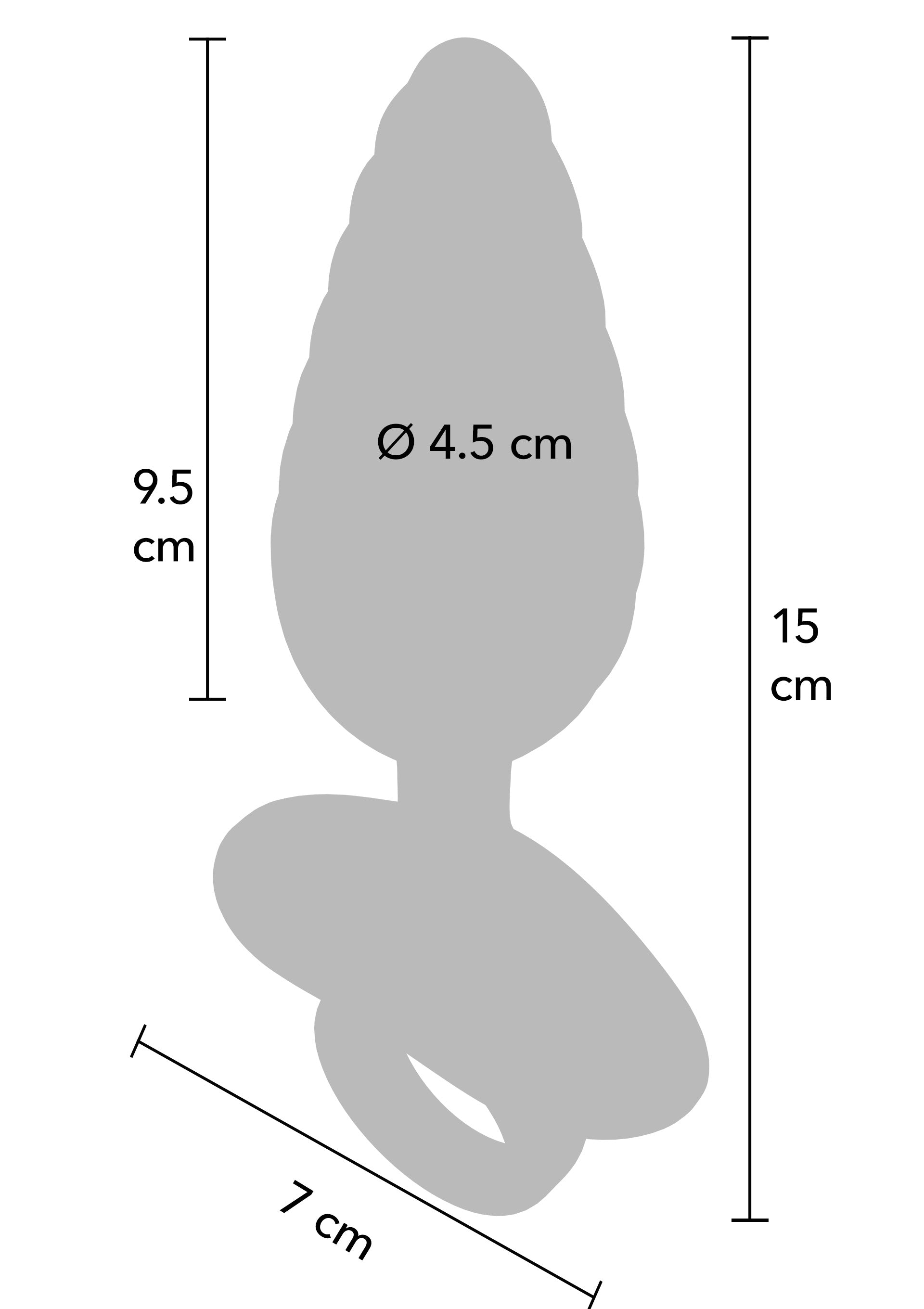 Playhouse Ribbed Anal Plug Vibrating + Remote