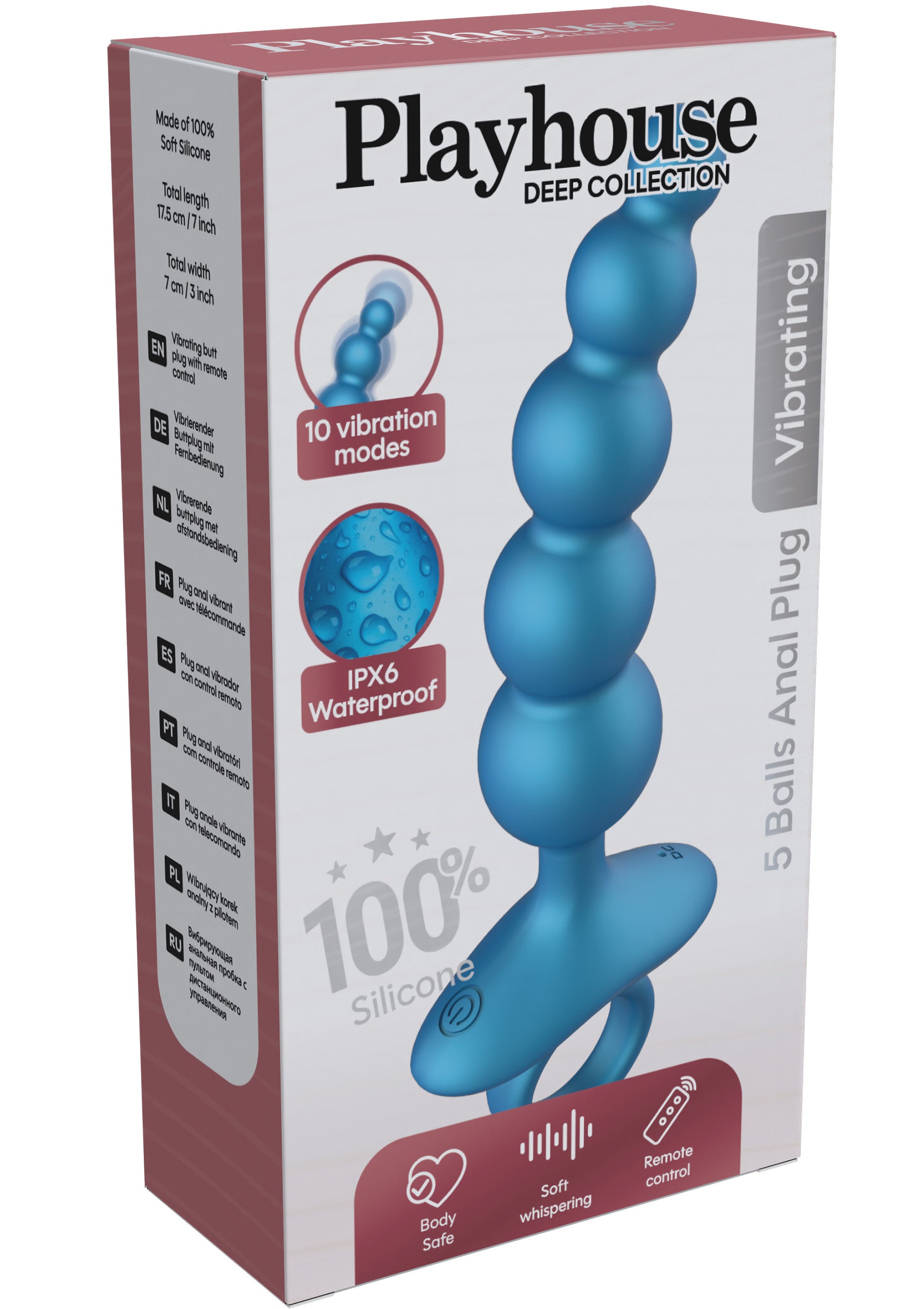 Playhouse 5 Balls Anal Plug Vibrating + Remote