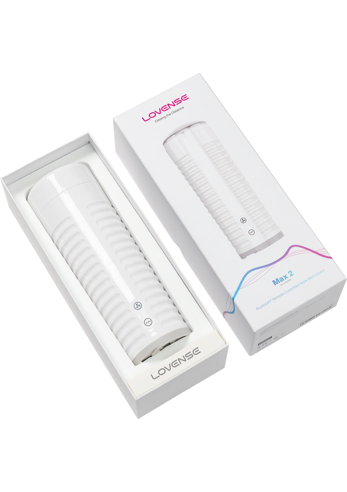 Lovense Max 2, masturbateur masculin interactif pour des sensations intenses et personnalisées.; Lovense Max 2, interactieve masturbator voor mannen voor intense en gepersonaliseerde sensaties.; Lovense Max 2, interactive male masturbator for intense and personalized sensations.