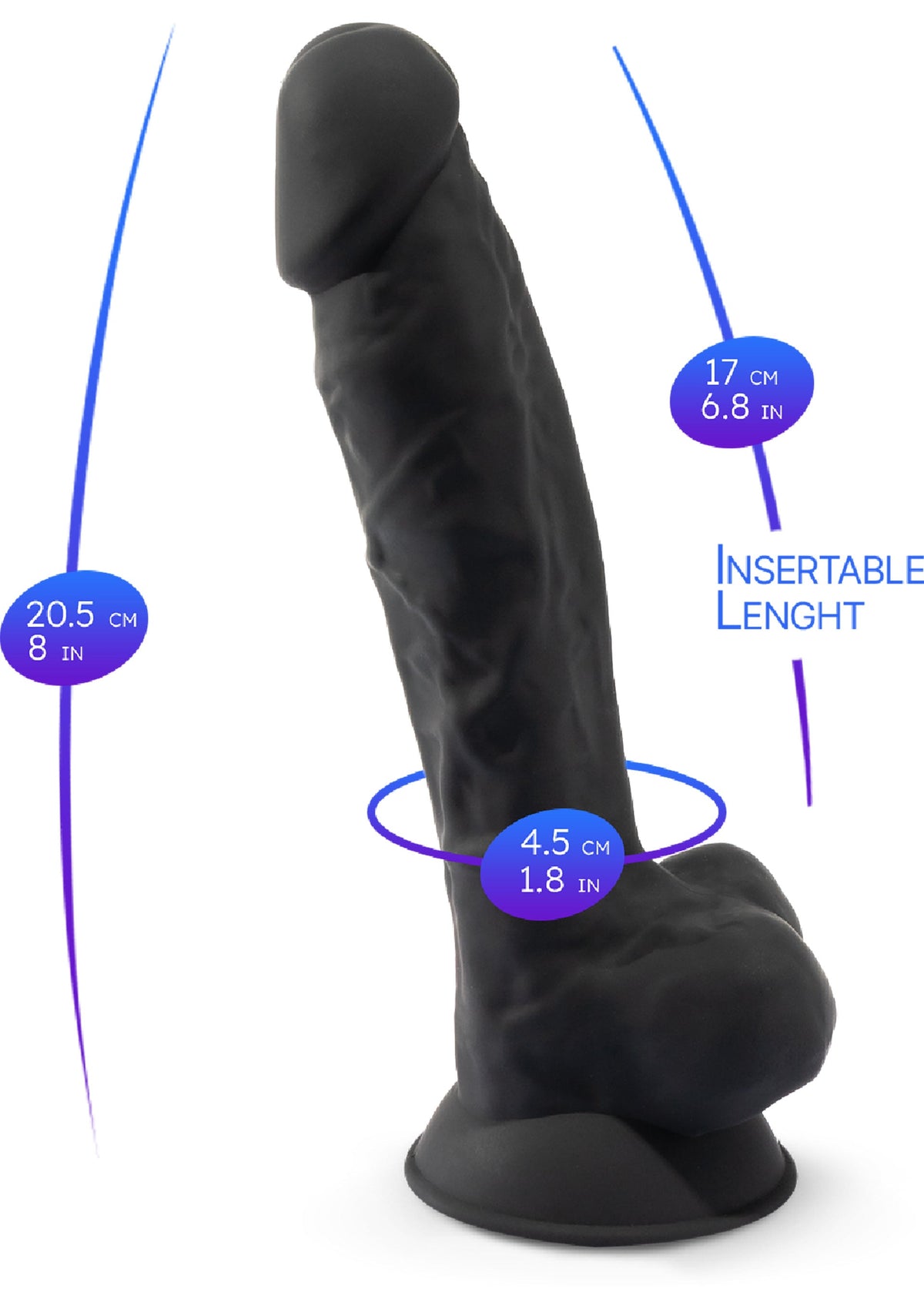 Silex-D Dildo Model 8 inch