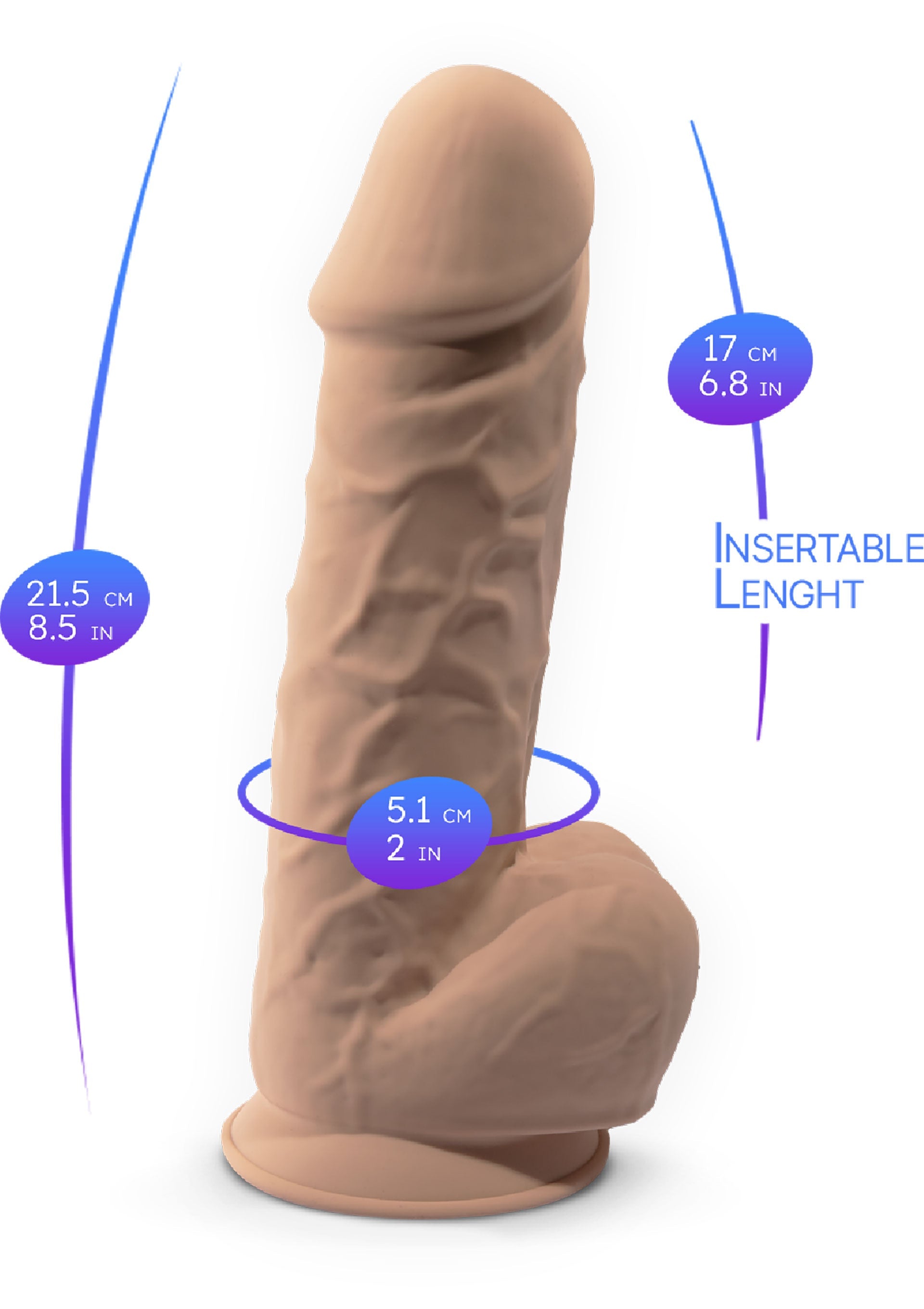 Silex-D Dildo Model 8.5 inch