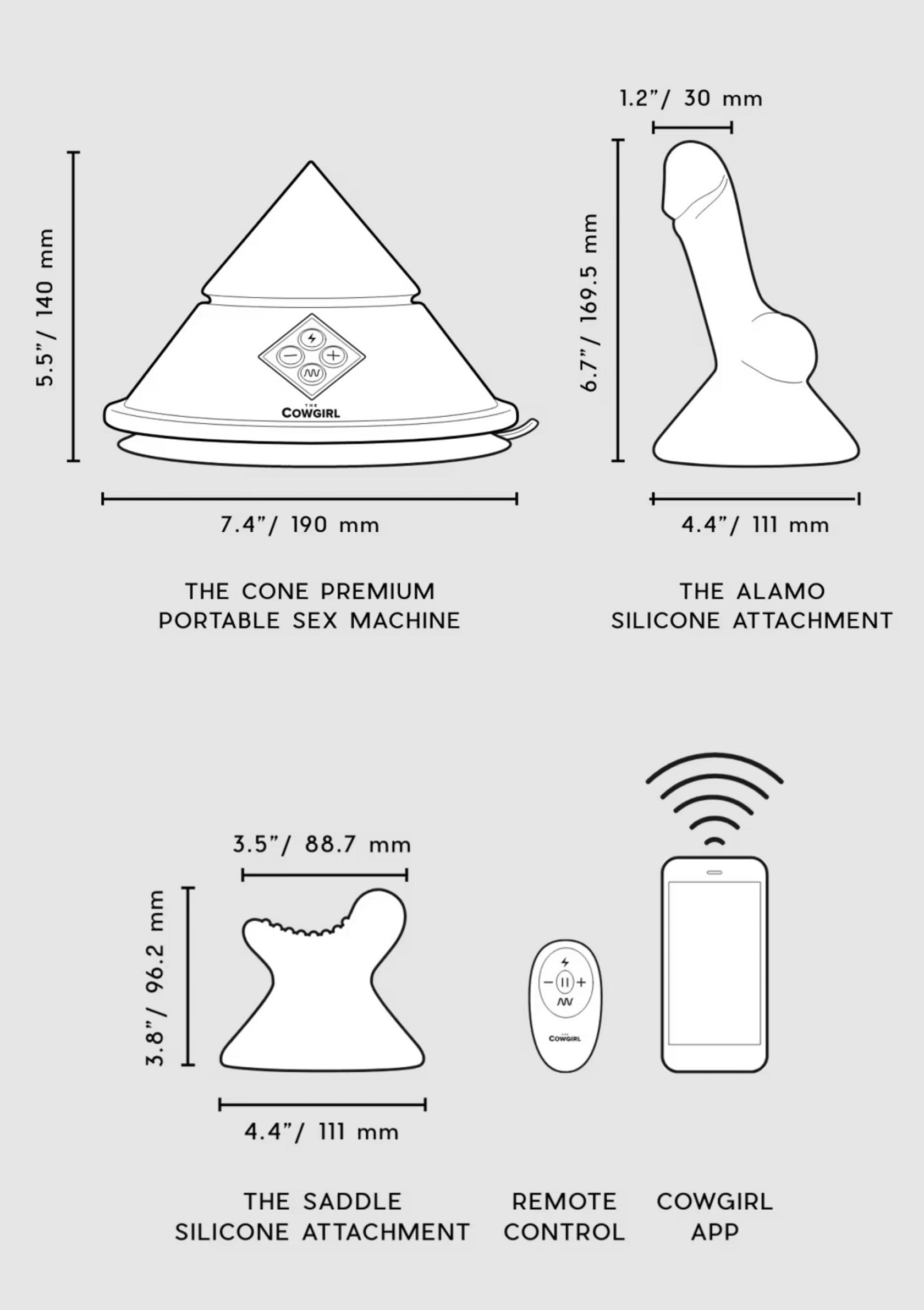 The Cowgirl Cowgirl Cone Sex Machine