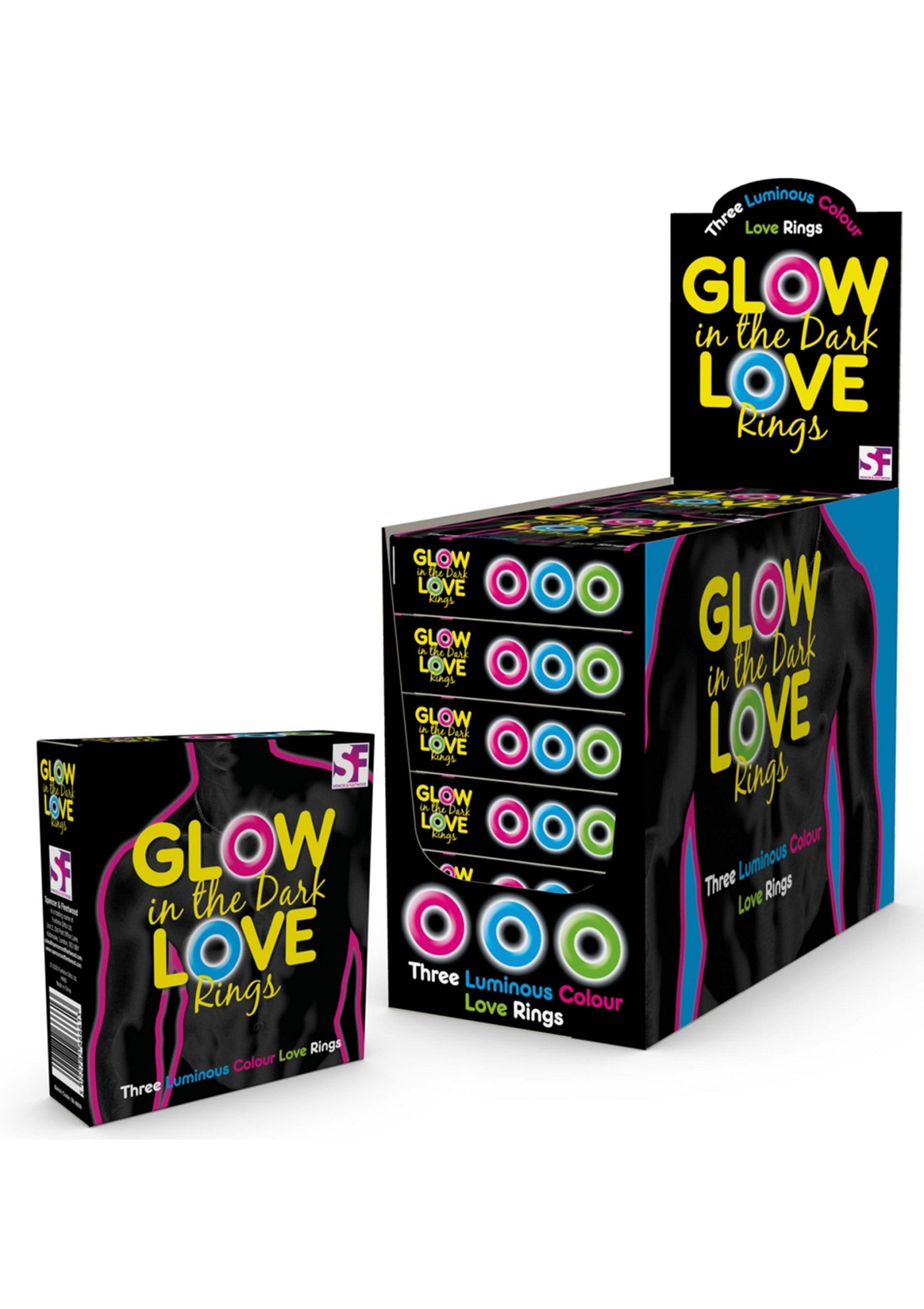 Spencer & Fleetwood Glow In The Dark Love Rings